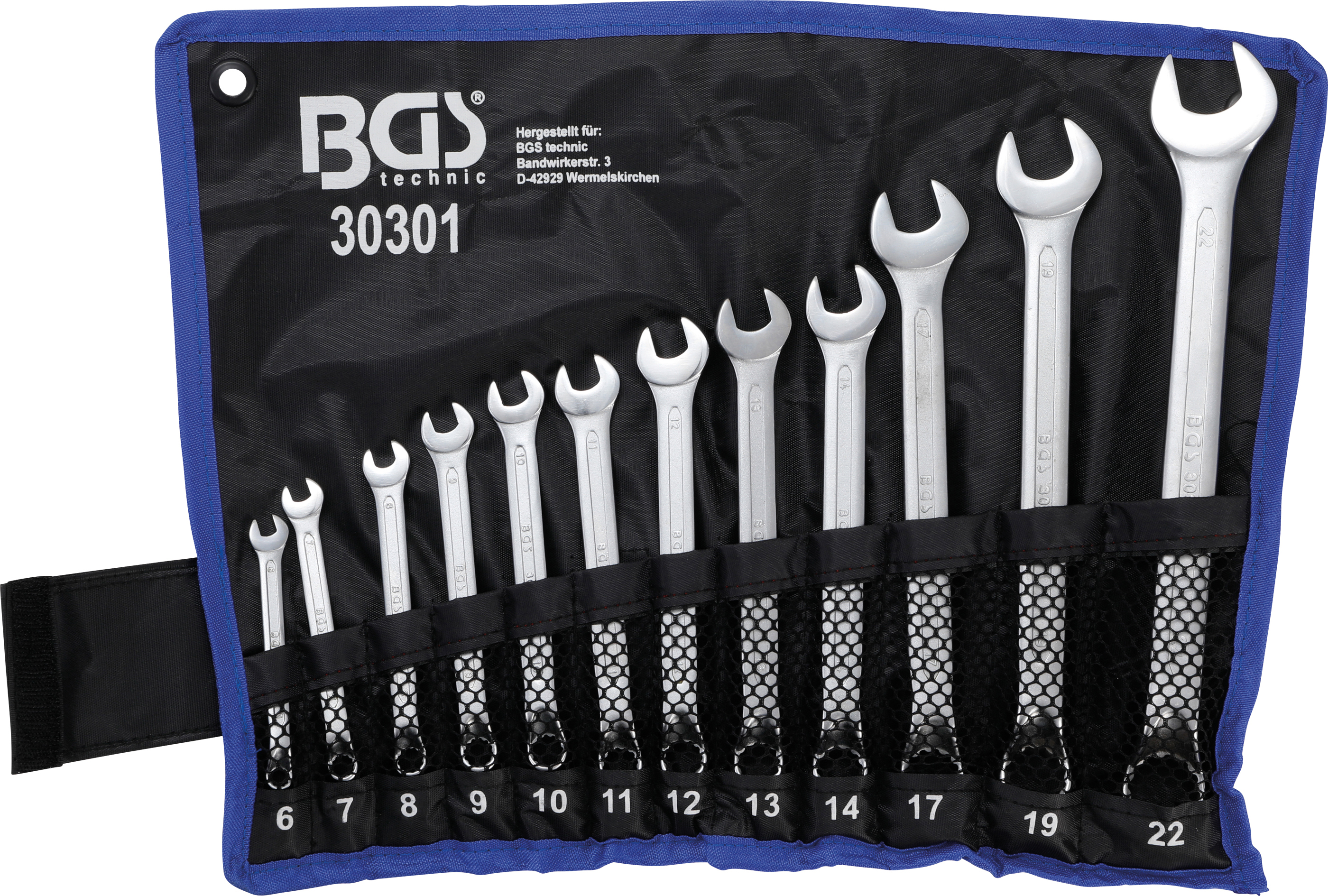 BGS Maul-Ringschlüssel-Satz | gekröpft | SW 6 - 22 mm | 12-tlg.