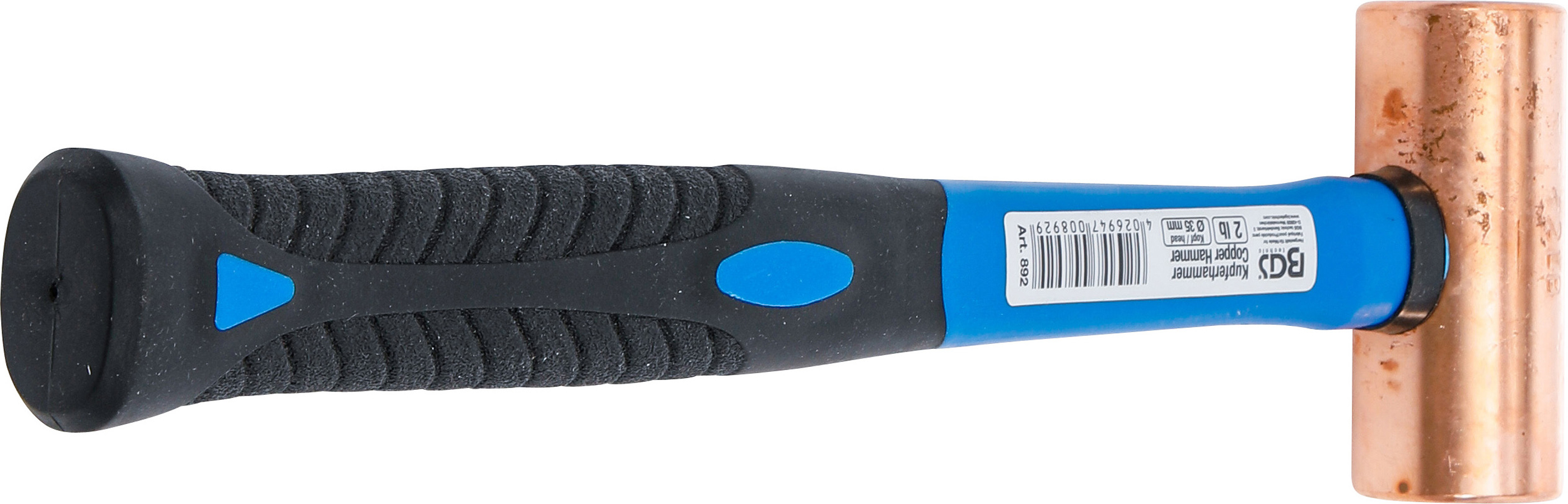 BGS Kupferhammer | Fiberglasstiel | Ø 35 mm | 907 g (2 lb) - Kopf