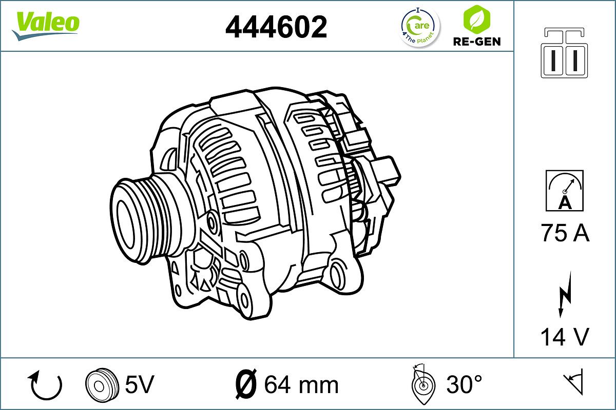 Generator “VALEO  , 14 V, 75 A”