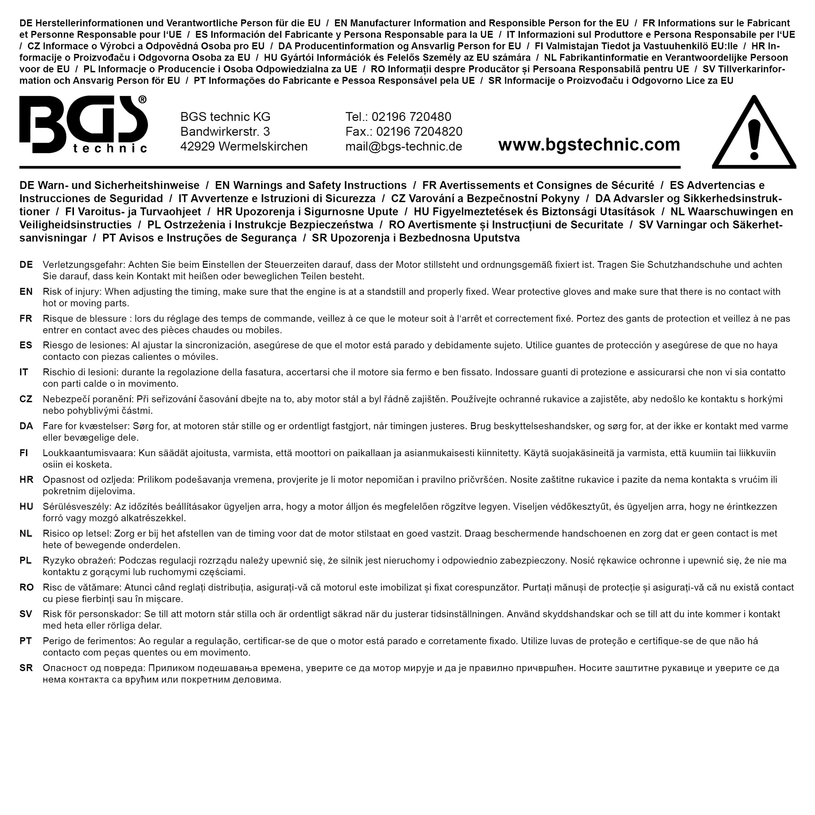 BGS Steuerkettenspanner-Absteckstift-Satz | für BMW