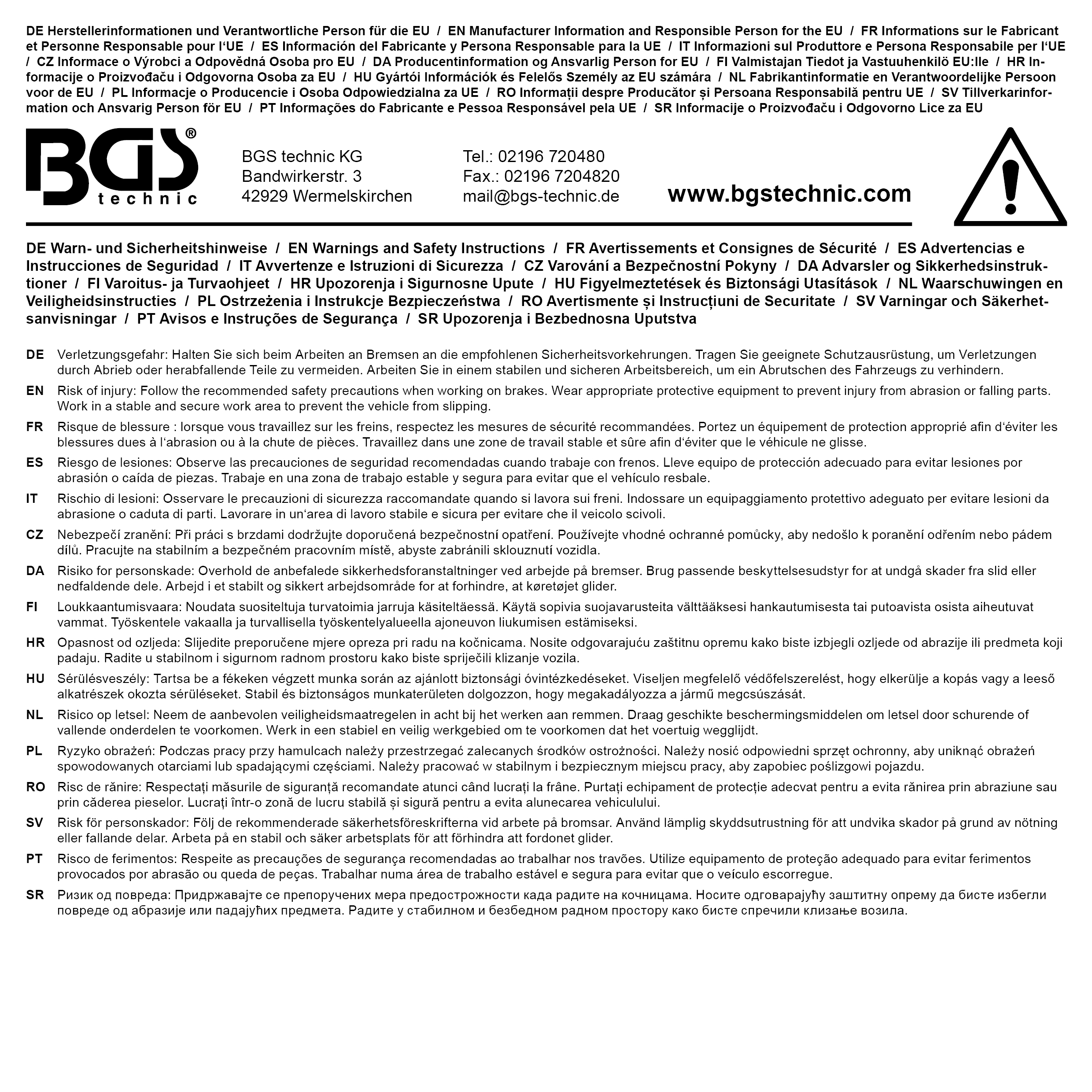 BGS Handbremsbacken-Haltefeder-Werkzeug | für Mercedes-Benz