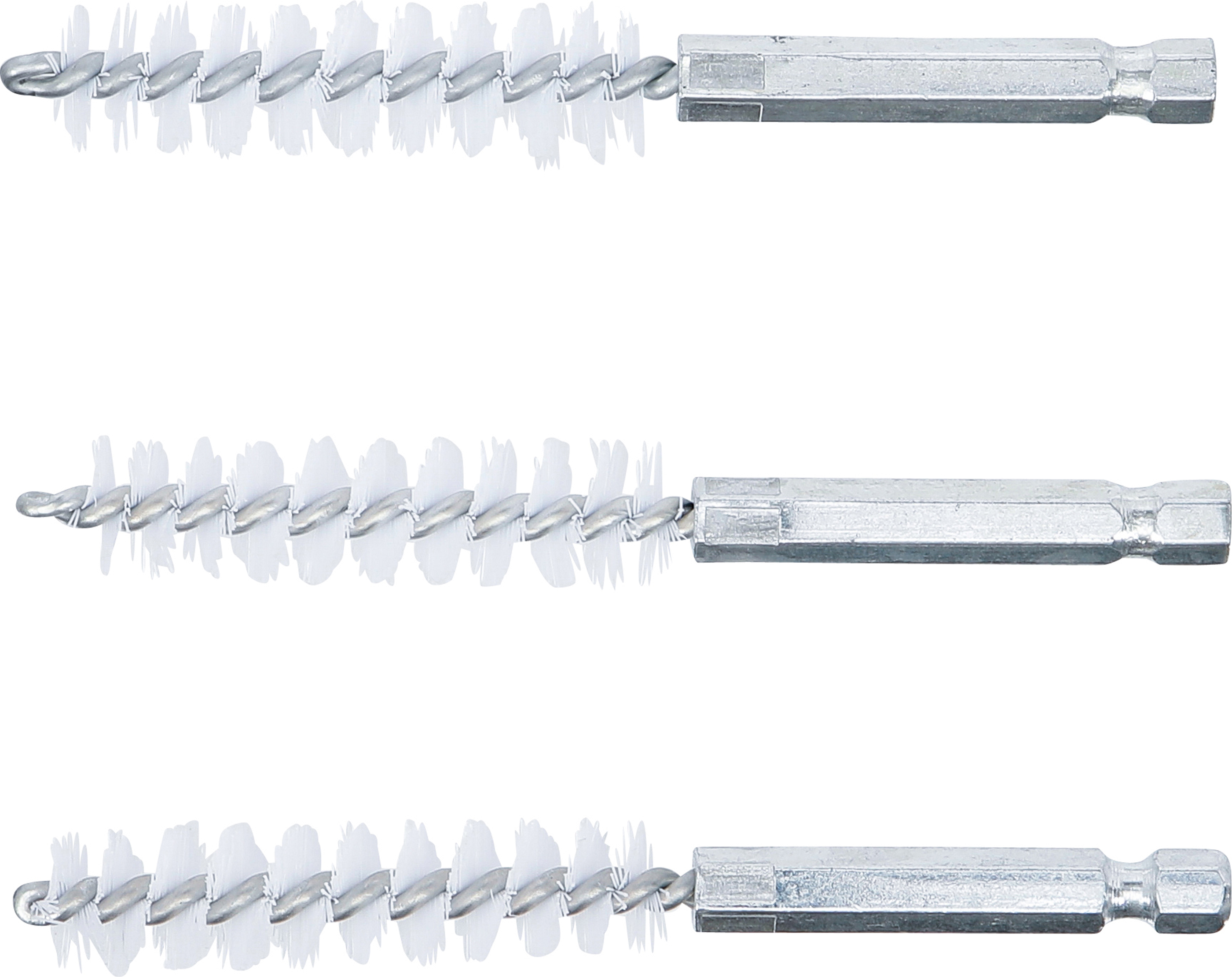 BGS Nylonbürste | 12 mm | Antrieb Außensechskant 6,3 mm (1/4") | 3-tlg.