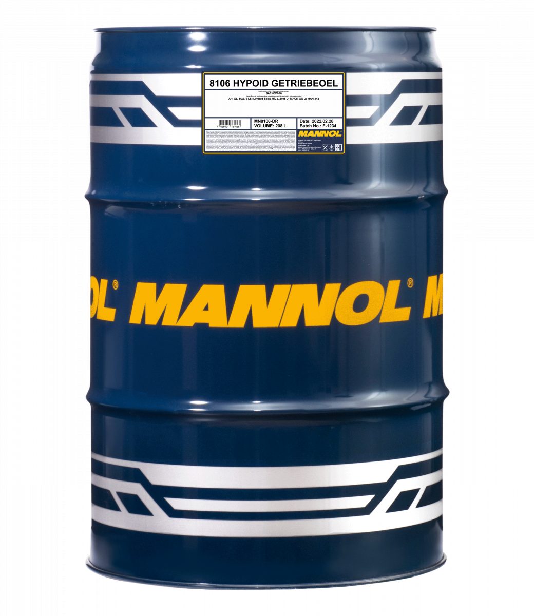 80W-90 Mannol 8106 Hypoid Getriebeöl 208 Liter