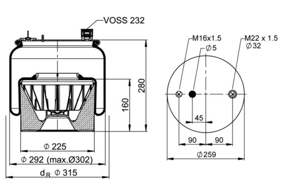 Federbalg, Luftfederung