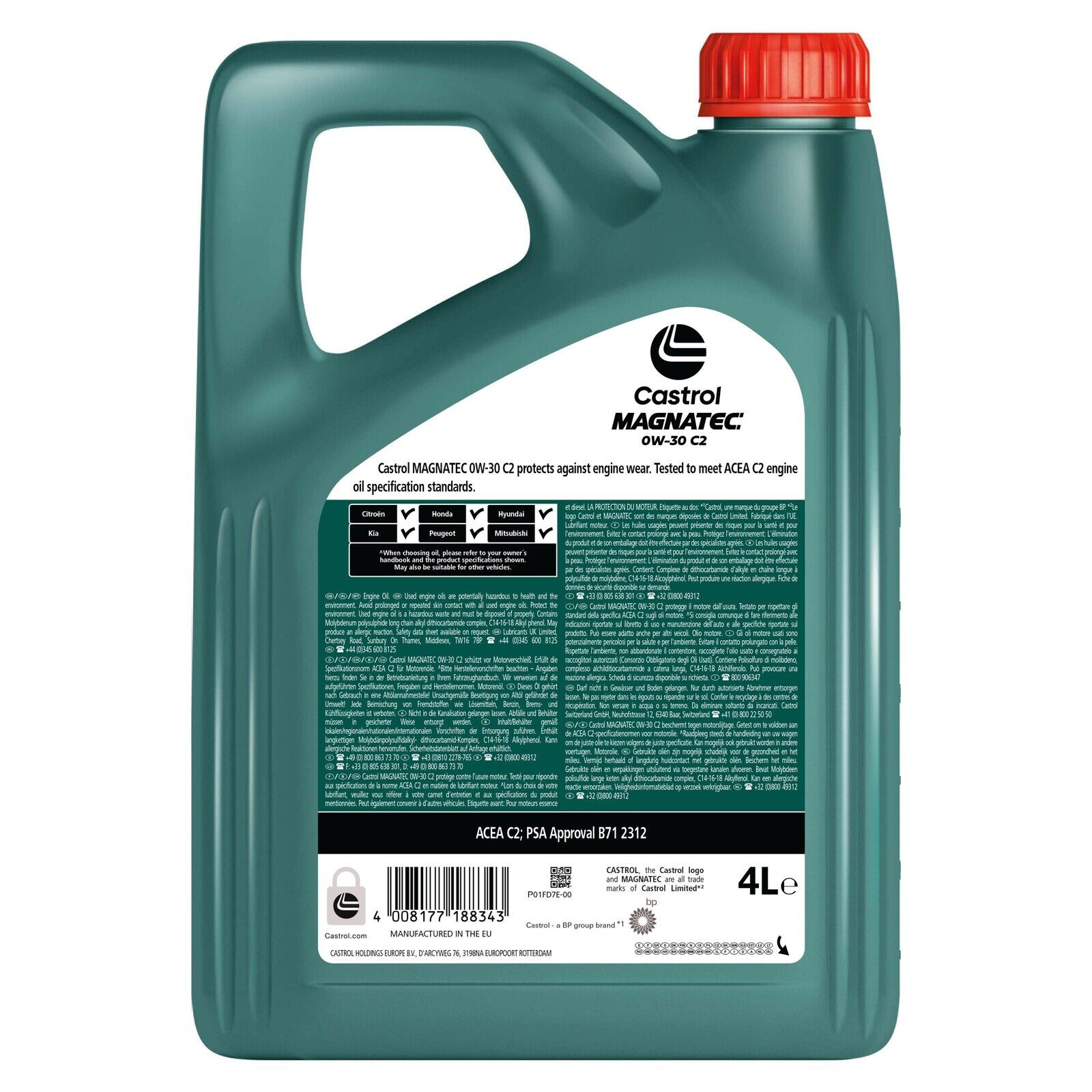 0W-30 Castrol Magnatec C2 Motoröl 4 Liter