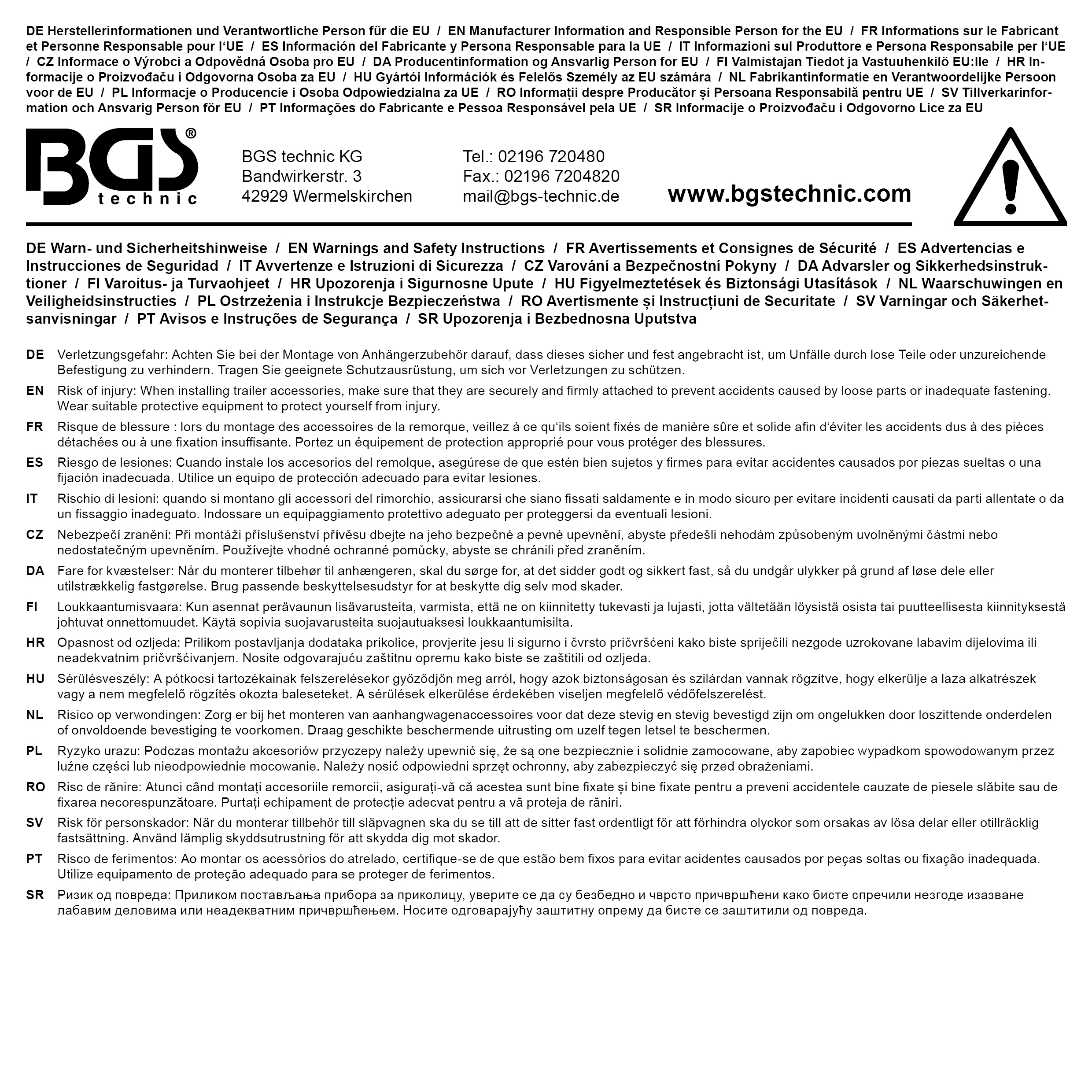BGS Anhänger-Lampen mit Magnethalter | 2-tlg.