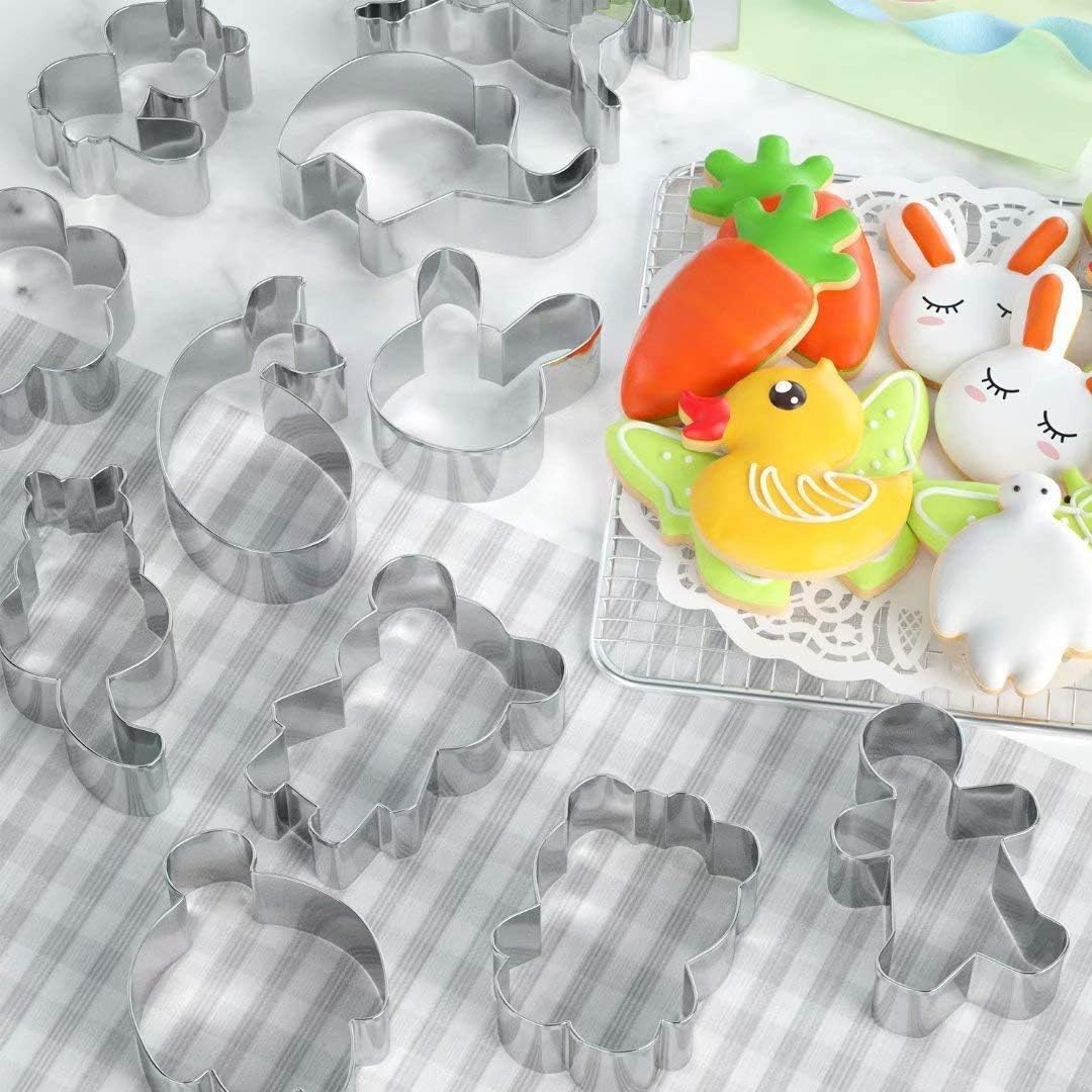 Ausstecher Ostern, Ausstechformen Ausstecher, Ausstechformen Cookie Form Set Fondant Kekse Hause Edelstahl Kekse (Cartoon 30pack)
