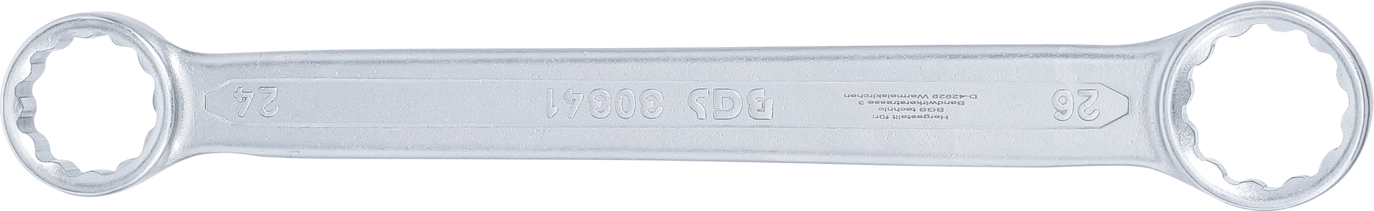 BGS Doppel-Ringschlüssel | extra flach | SW 24 x 26 mm