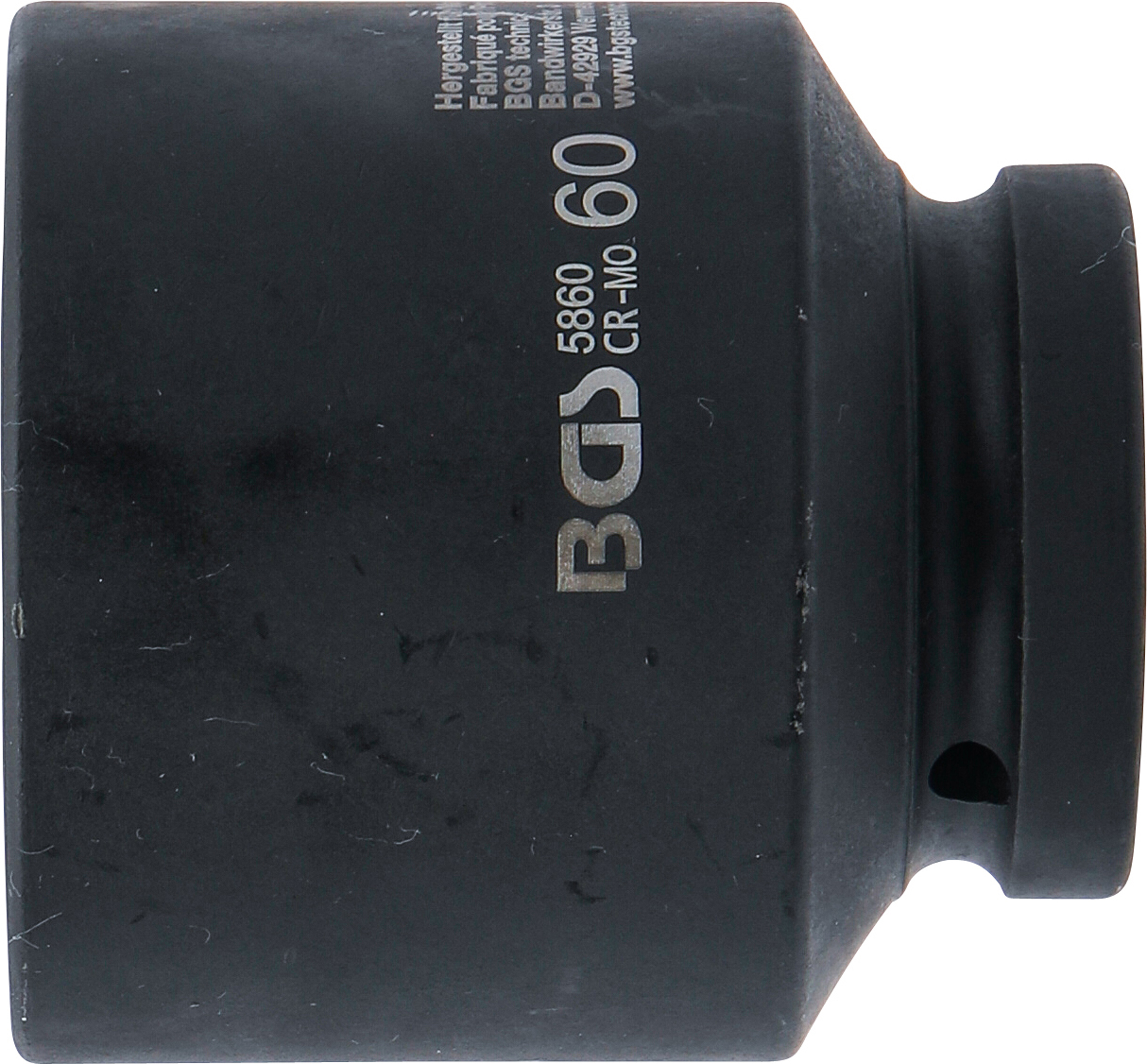 BGS Kraft-Steckschlüssel-Einsatz Sechskant | Antrieb Innenvierkant 25 mm (1") | SW 60 mm