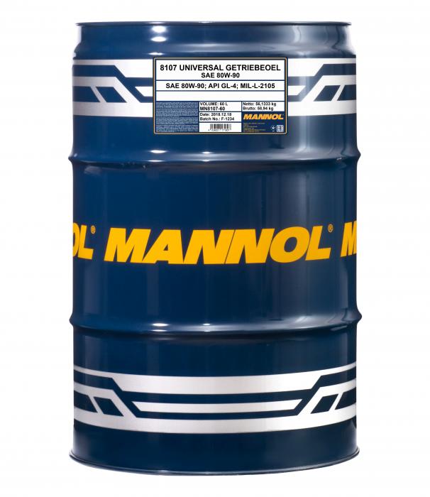 80W-90 Mannol 8107 Universal Getriebeöl 60 Liter