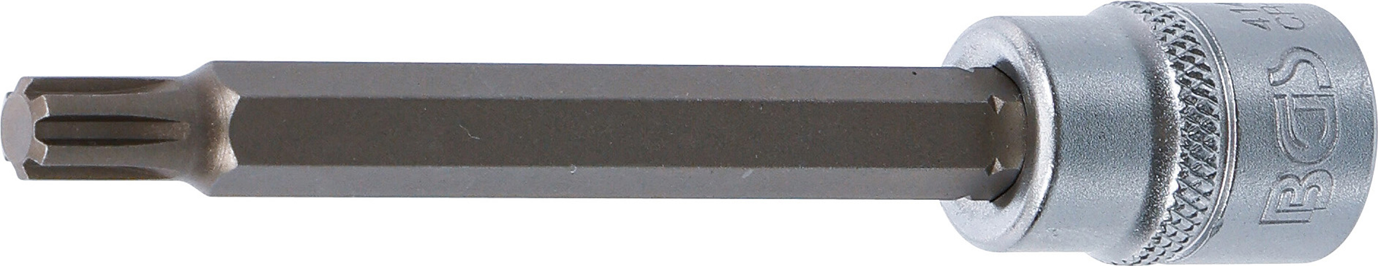 BGS Bit-Einsatz | Länge 100 mm | Antrieb Innenvierkant 10 mm (3/8") | Keil-Profil (für RIBE) M7