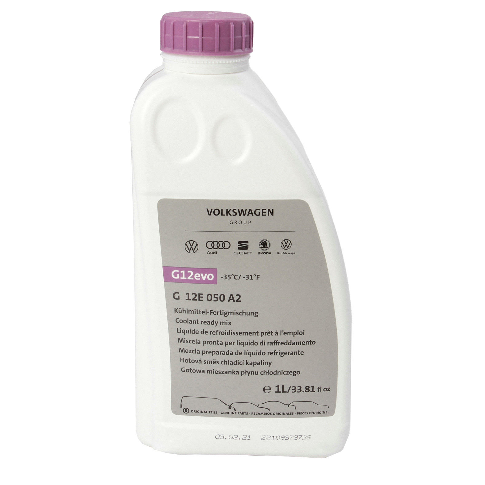 Original VW G12evo Kühlerfrostschutz G 12E 050 A2 Lila 1 Liter