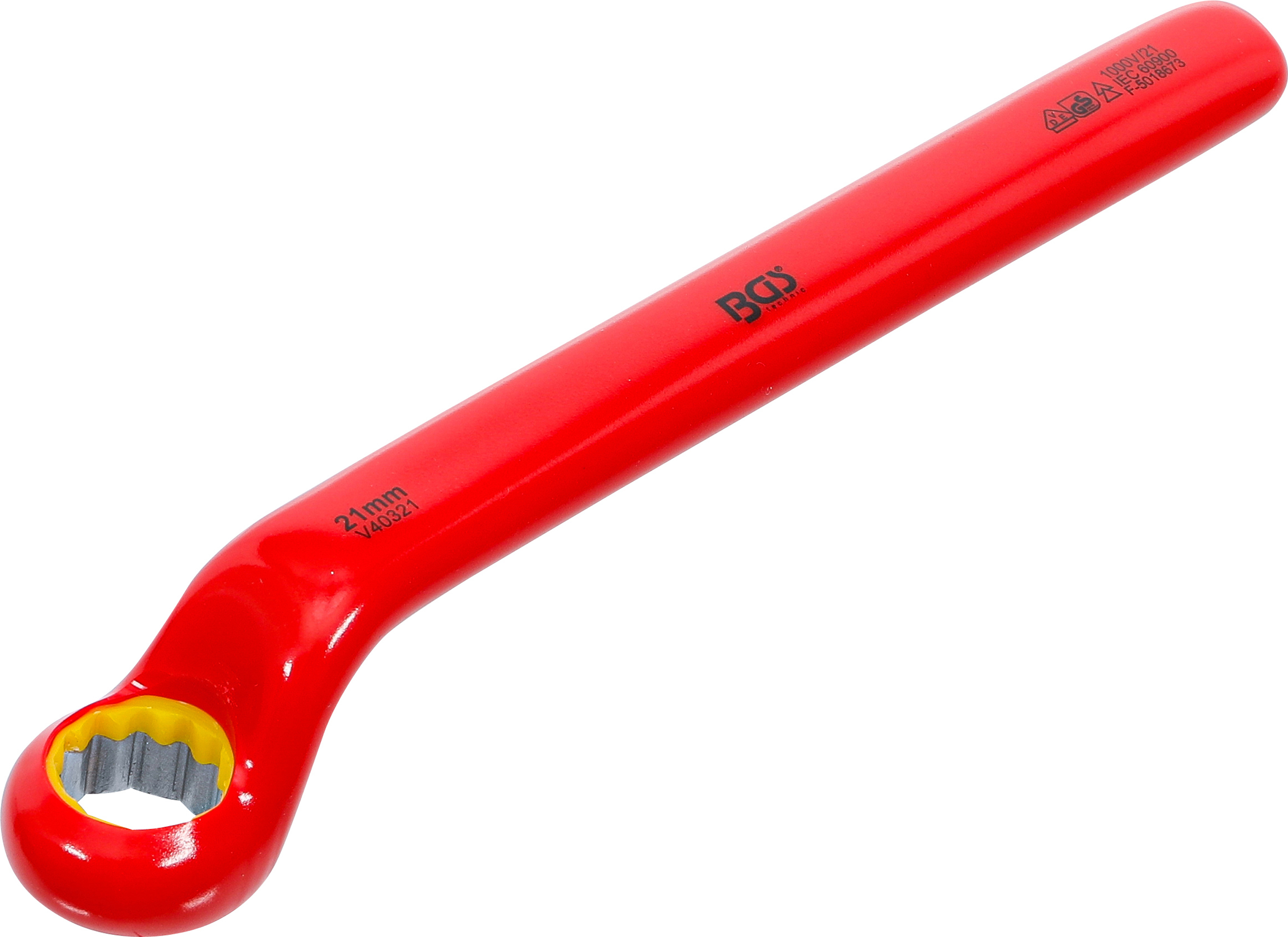BGS VDE-Einringschlüssel | tief gekröpft | SW 21 mm