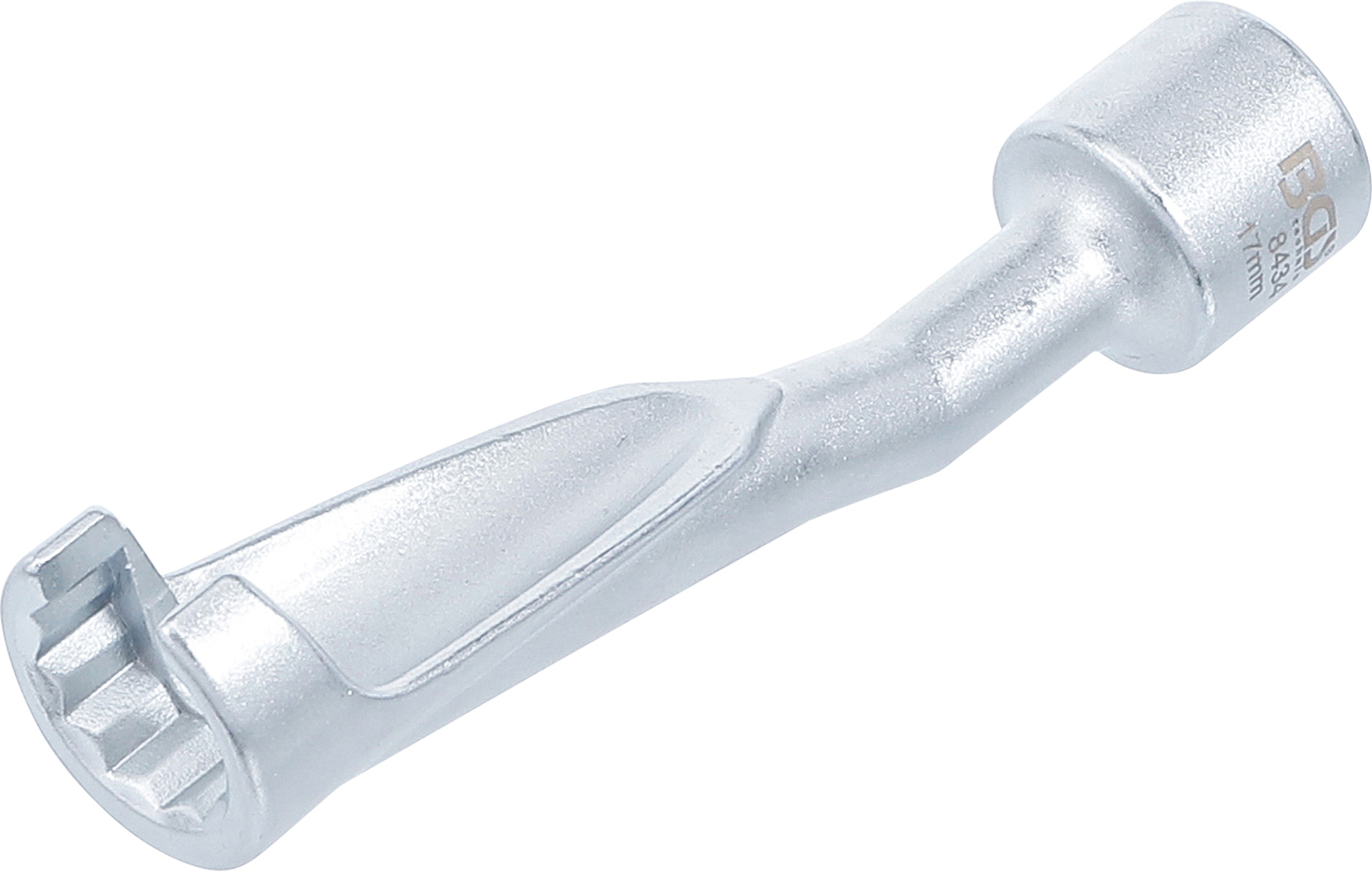 BGS Spezial-Schlüssel für Einspritzleitungen | für BMW, Opel 2.5TD, Mercedes-Benz | Antrieb 12,5 mm (1/2") | SW 17 mm