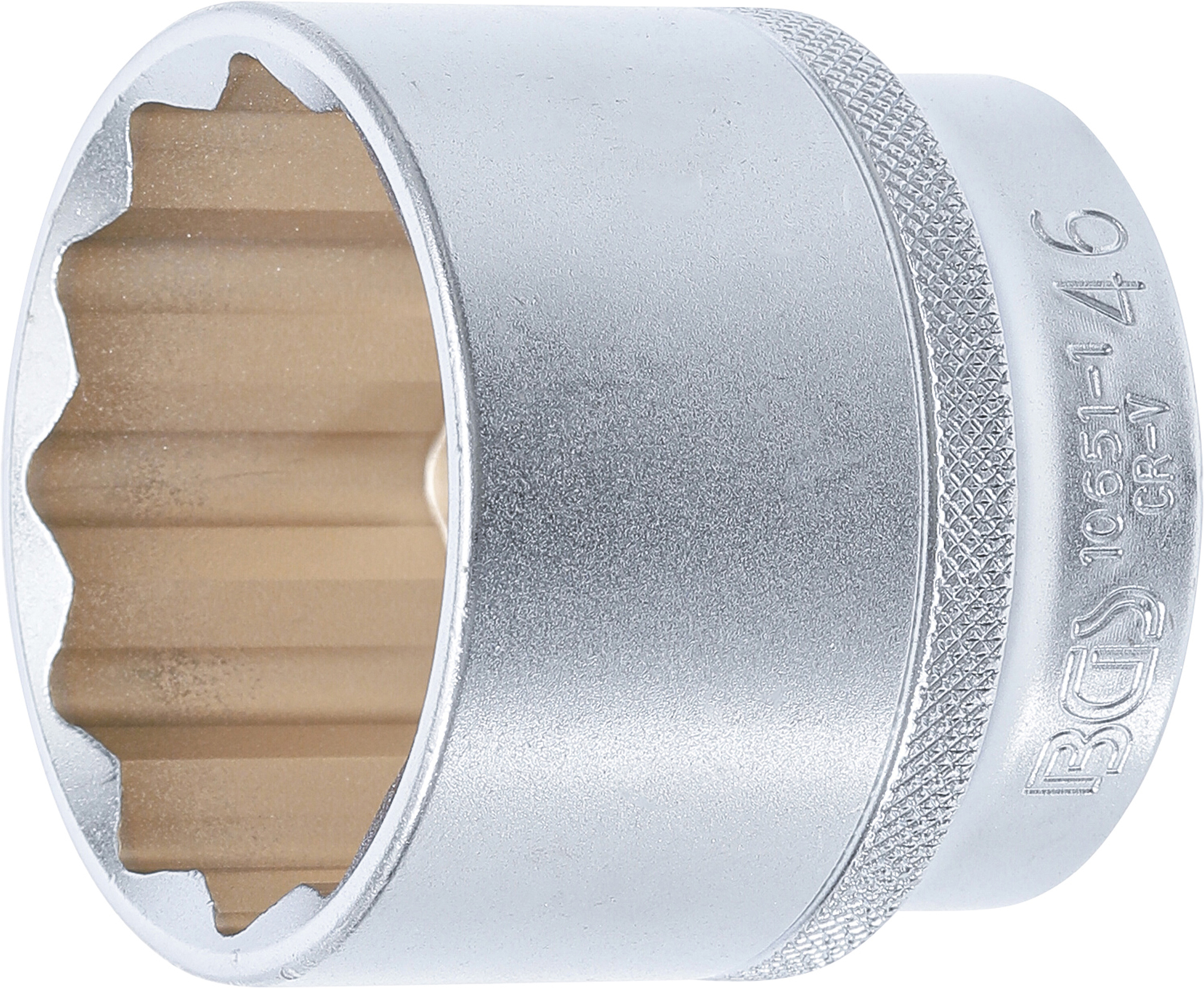 BGS Steckschlüssel-Einsatz Zwölfkant | Antrieb Innenvierkant 12,5 mm (1/2") | SW 46 mm