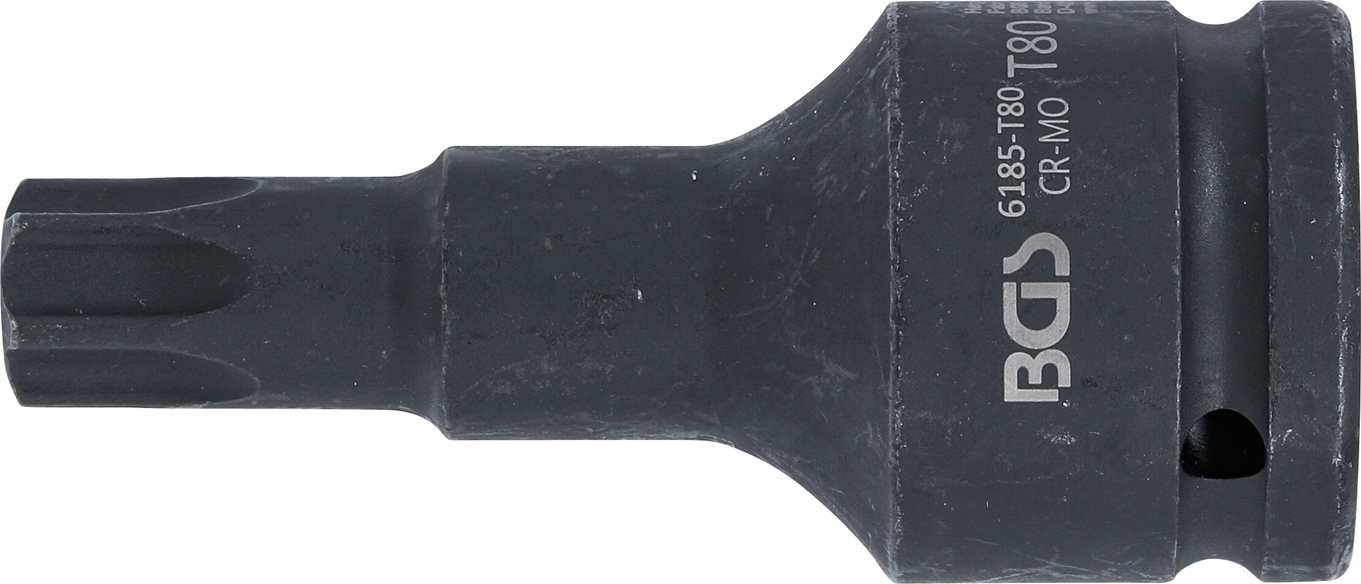 BGS Kraft-Bit-Einsatz | Länge 100 mm | Antrieb Innenvierkant 20 mm (3/4") | T-Profil (für Torx) T80