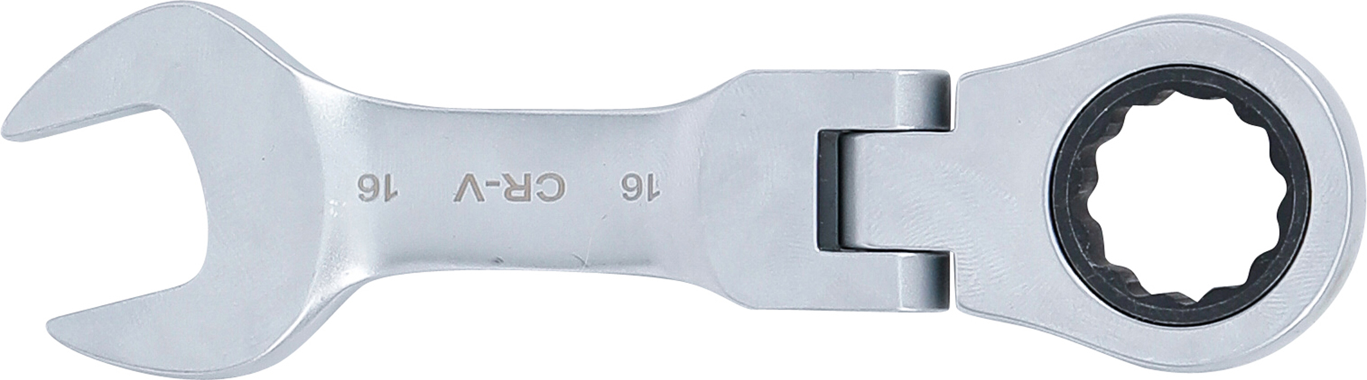 BGS Ratschenring-Maulschlüssel | kurz | abwinkelbar | SW 16 mm