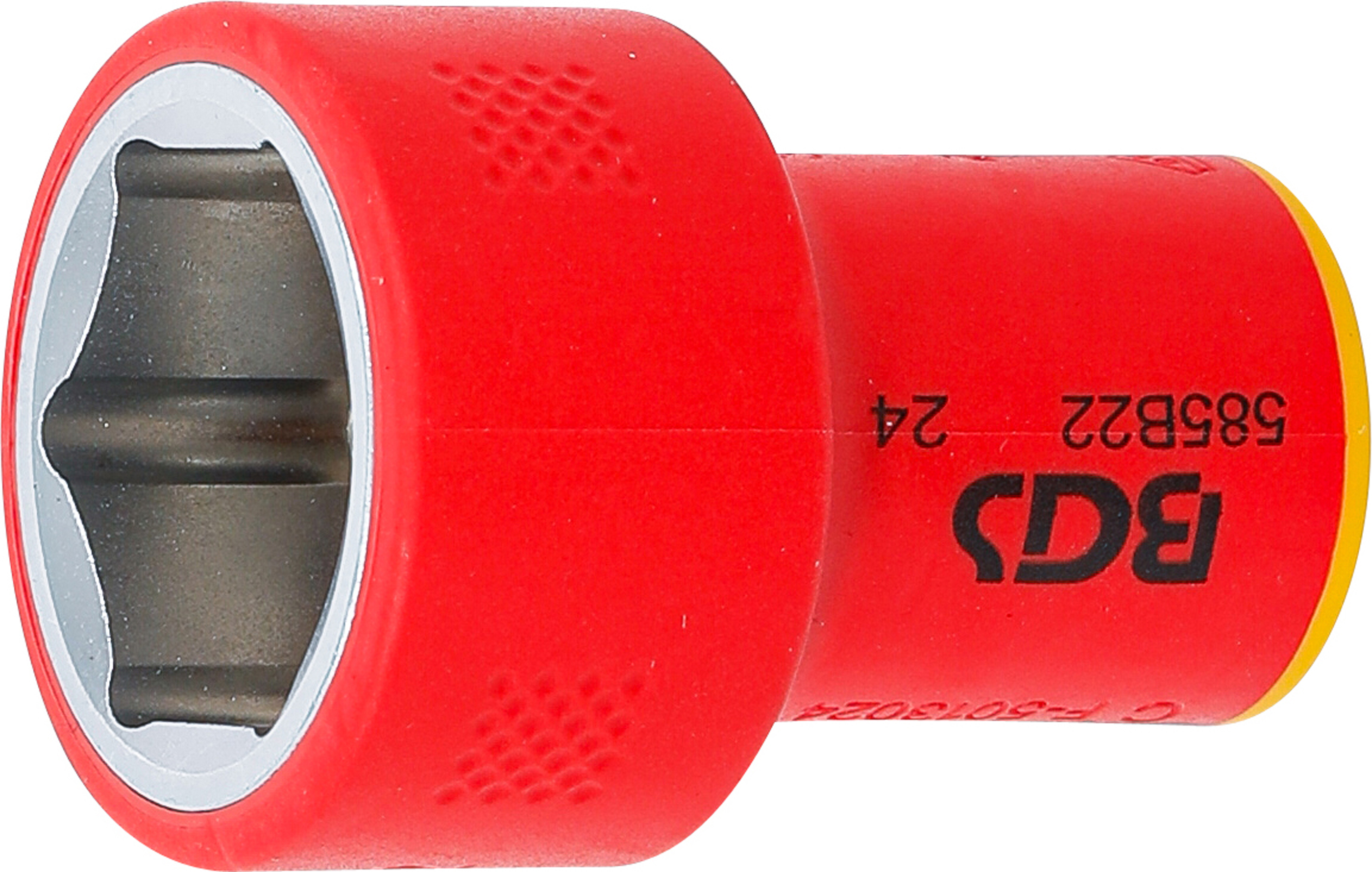 BGS VDE-Steckschlüssel-Einsatz Sechskant | Antrieb Innenvierkant 10 mm (3/8") | SW 22 mm