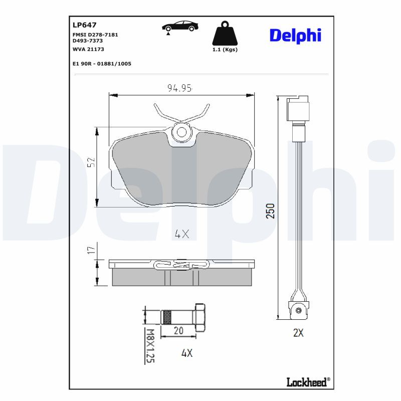 Bremsbelagsatz, Scheibenbremse