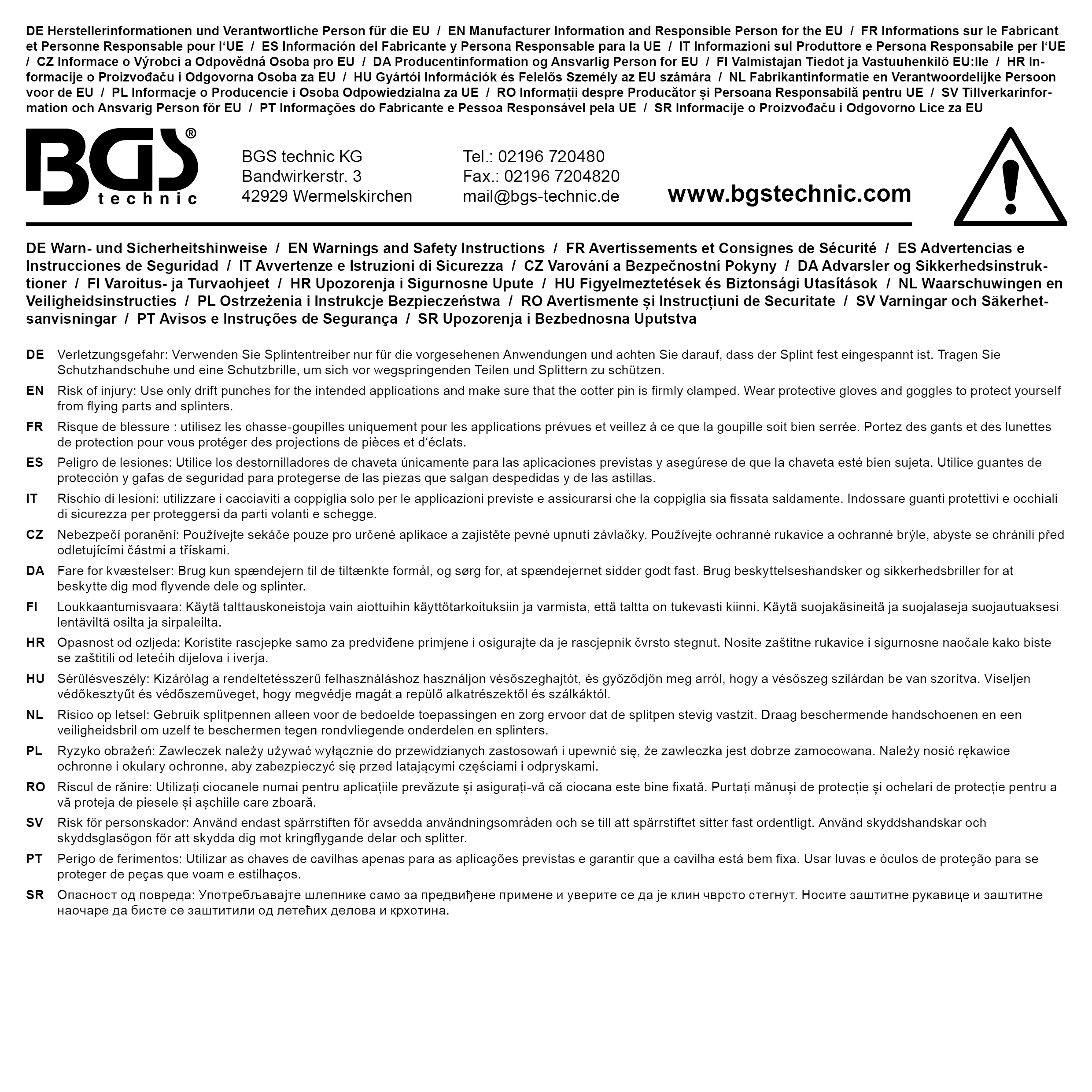 BGS Splintentreiber | 150 mm | 10 mm