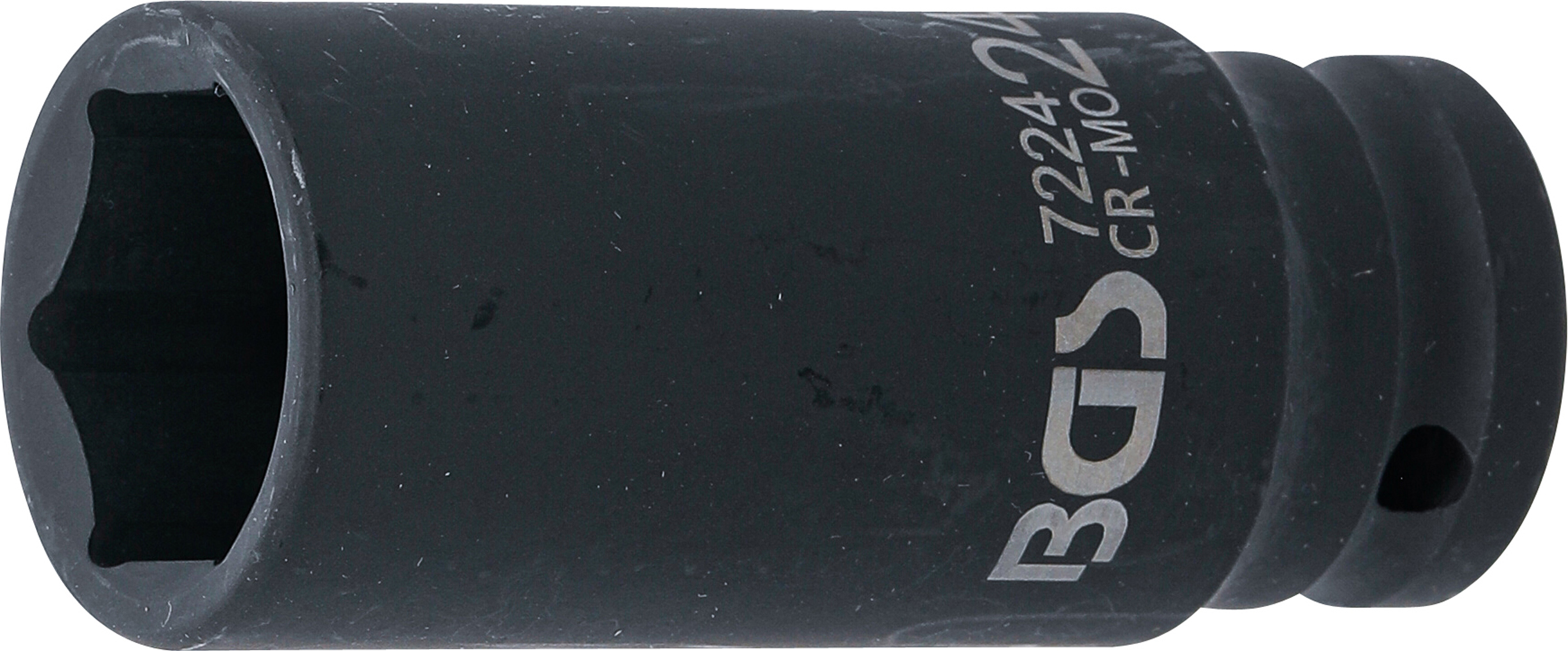 BGS Kraft-Steckschlüssel-Einsatz Sechskant, tief | Antrieb Innenvierkant 12,5 mm (1/2") | SW 24 mm