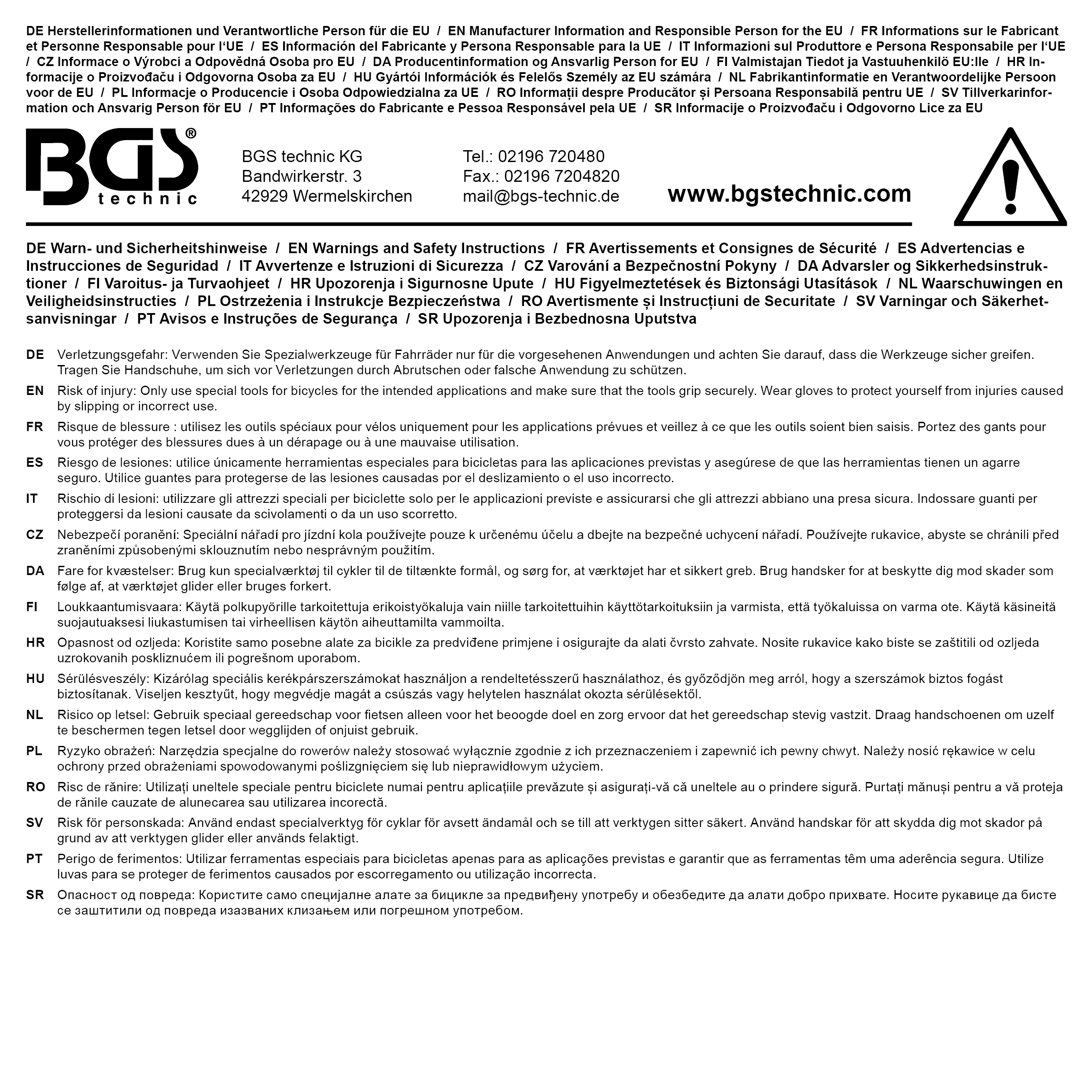 BGS Ventileinsatzschlüssel