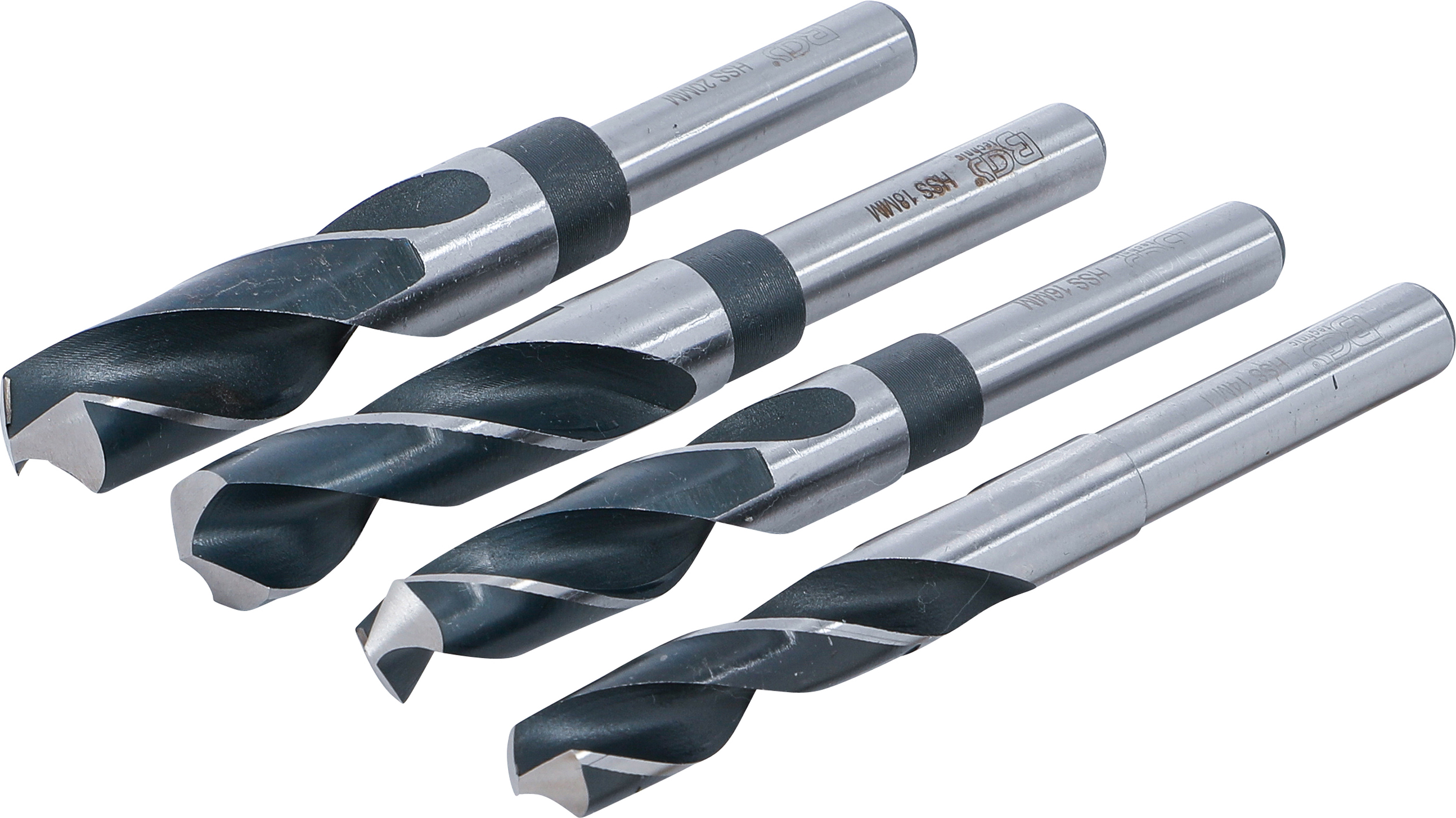 BGS HSS-Bohrer-Satz | 14 - 16 - 18 - 20 mm | 4-tlg.