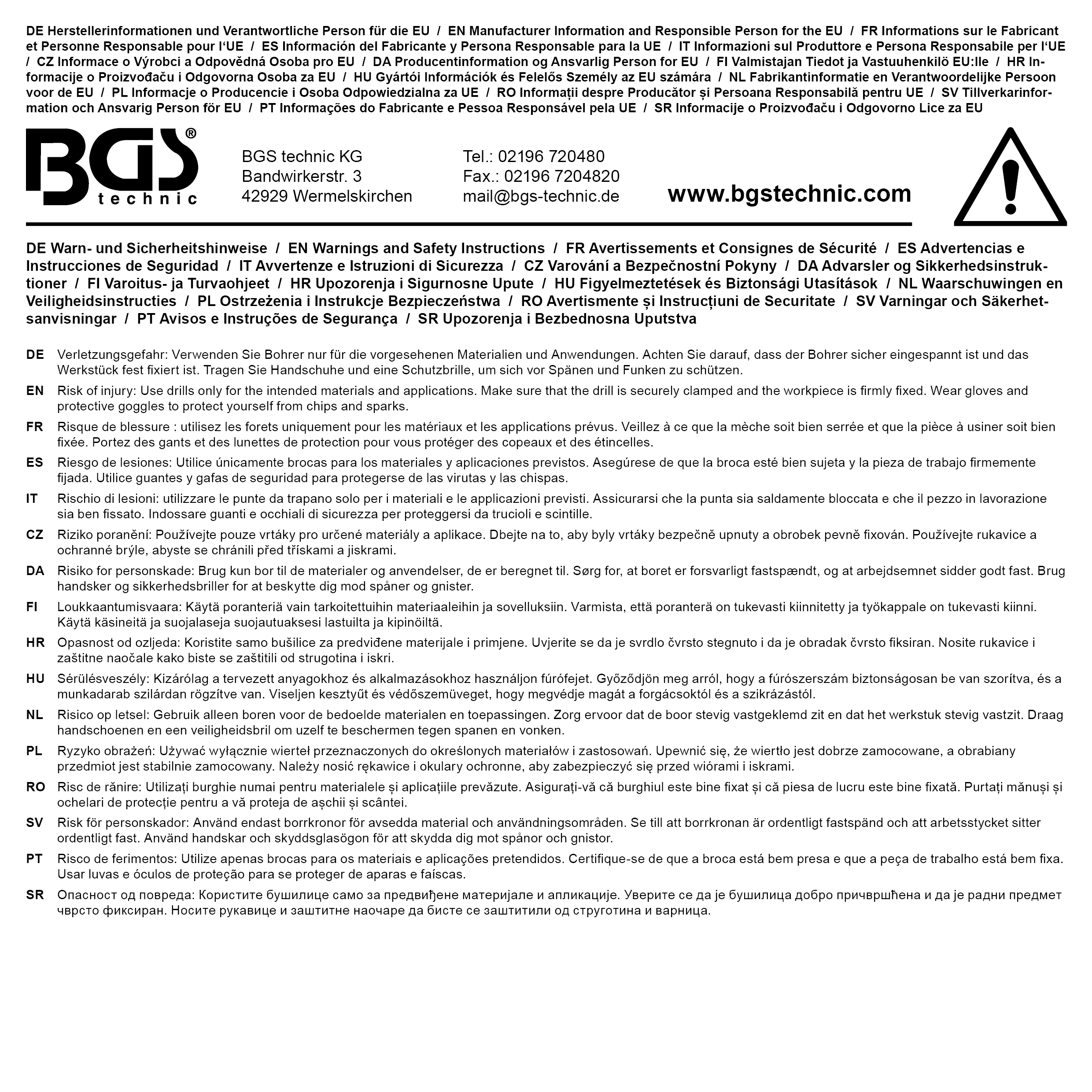 BGS Kombi-Bohrer-Satz | 2 - 8 mm | 12-tlg.