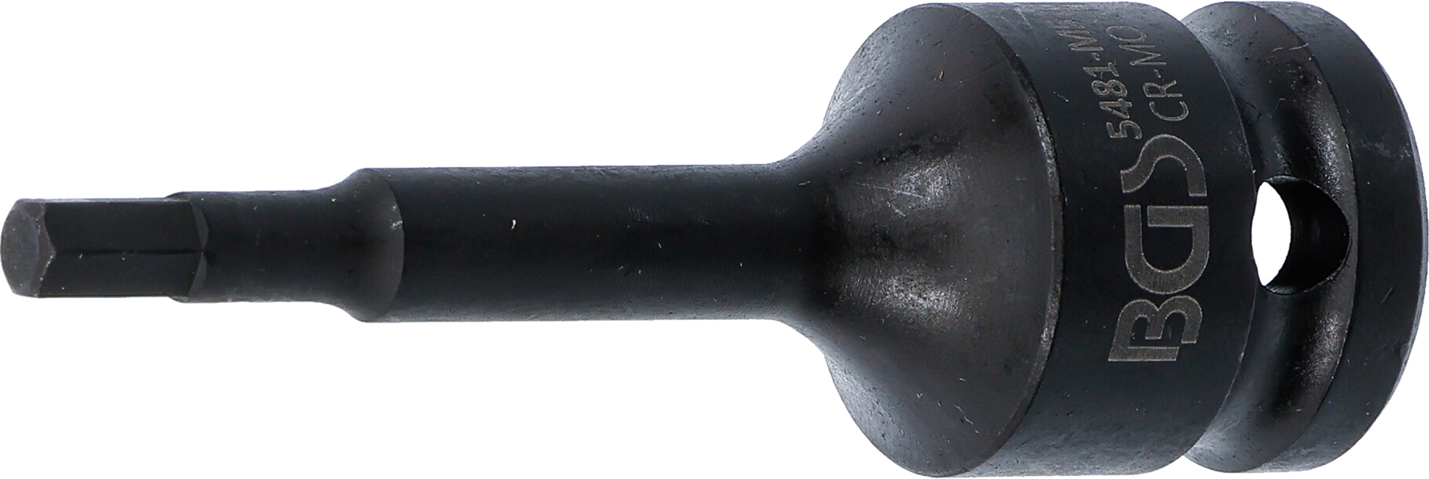 BGS Kraft-Bit-Einsatz | Länge 75 mm | Antrieb Innenvierkant 12,5 mm (1/2") | Innensechskant 5 mm