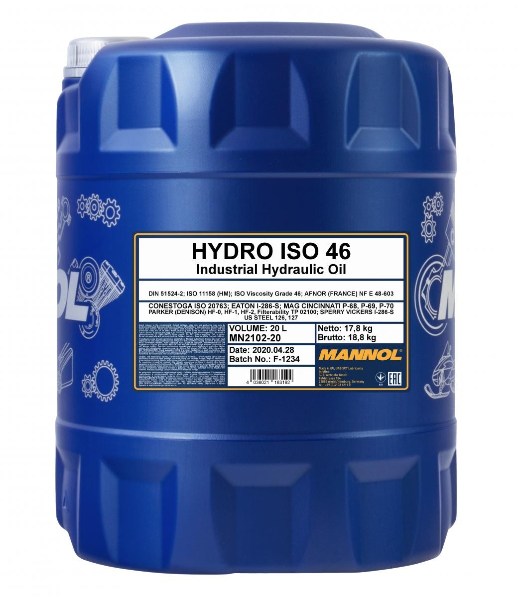 Mannol 2102 Hydro ISO 46 Hydrauliköl 20 Liter