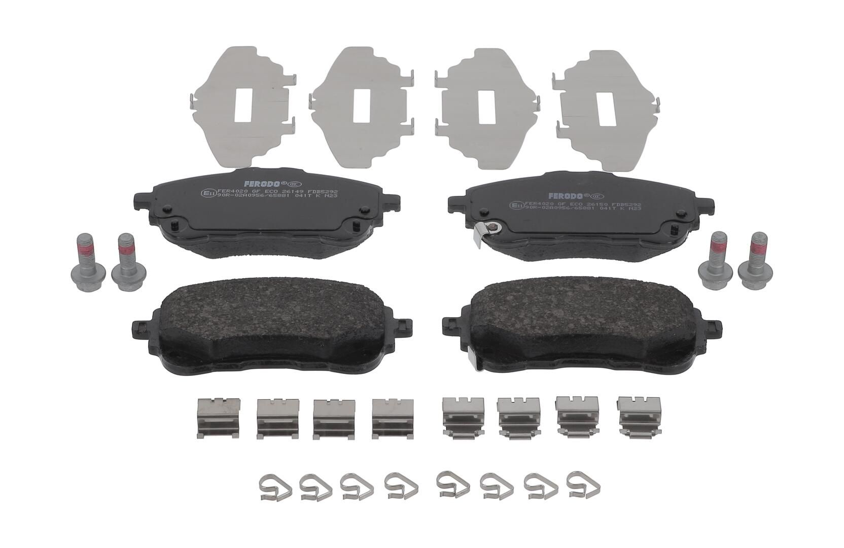 Bremsbelagsatz, Scheibenbremse