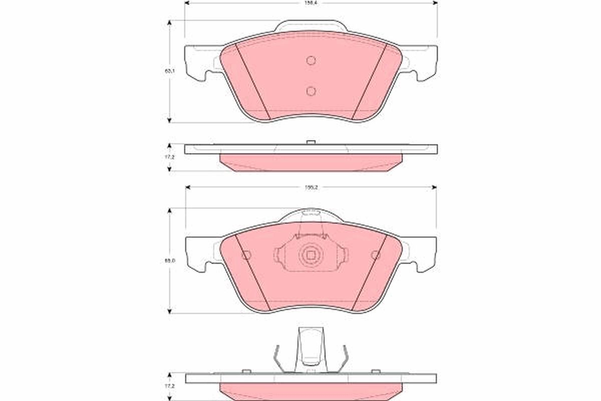 Bremsbelagsatz, Scheibenbremse