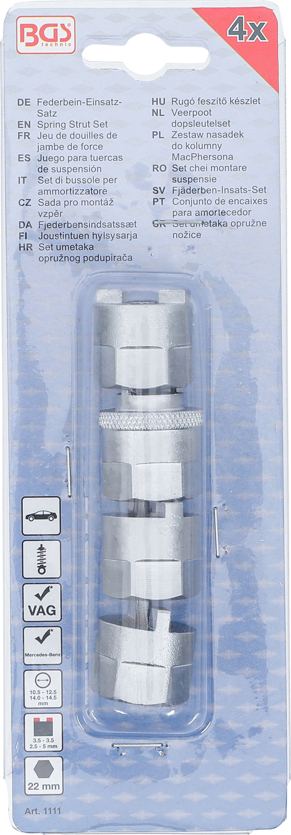 BGS Federbein-Einsatz-Satz | 4-tlg.