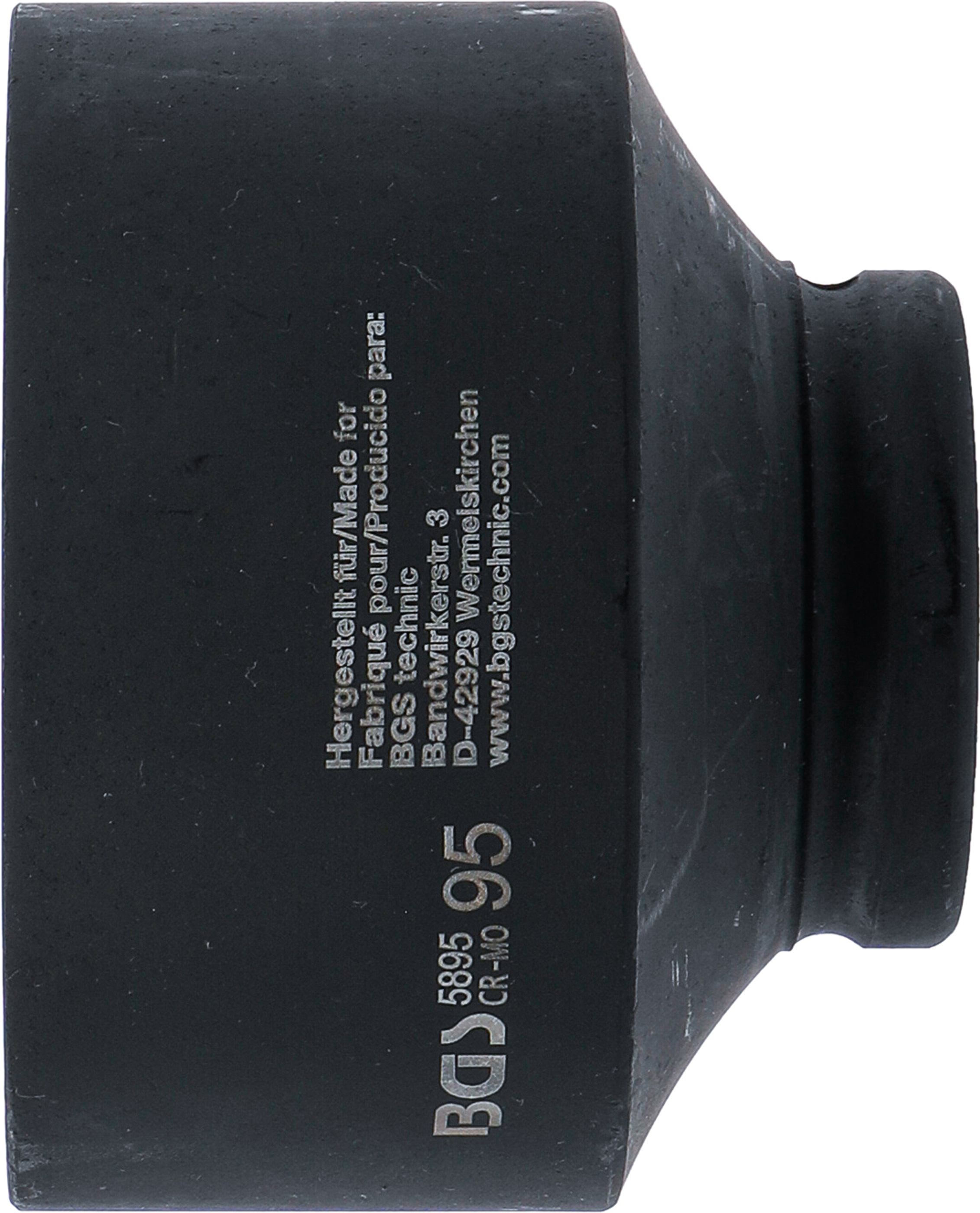 BGS Kraft-Steckschlüssel-Einsatz Sechskant | Antrieb Innenvierkant 25 mm (1") | SW 95 mm