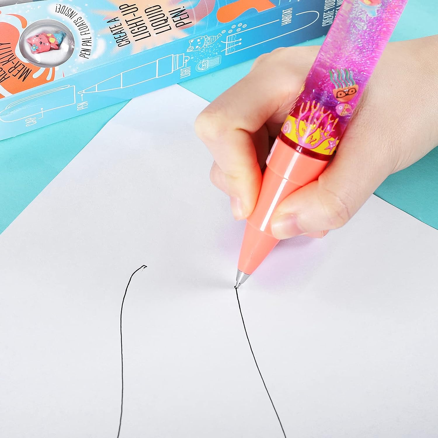 TBC The Best Crafts Leuchtender Kugelschreiber Rote Katze Ölstifte Farben Set Geschenke für Kinder Mädchen Junge