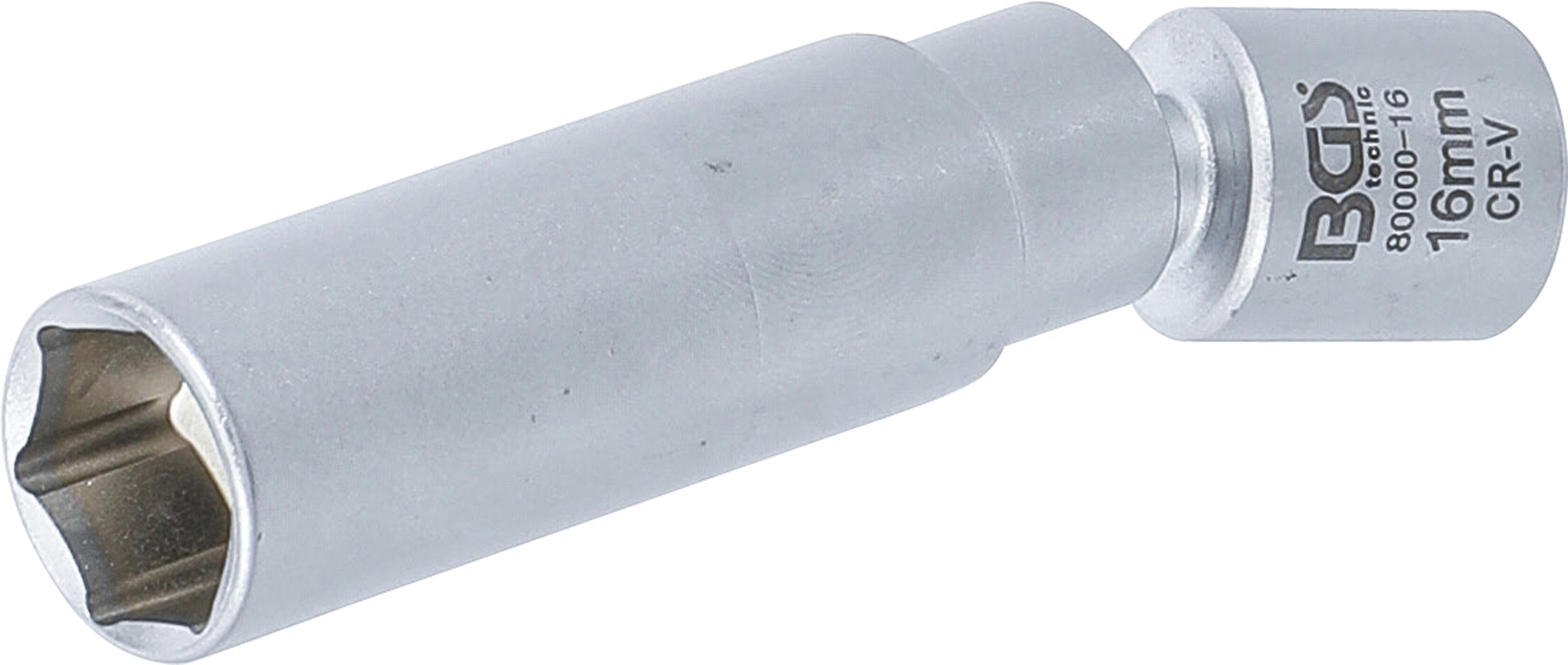 BGS Glüh- und Zündkerzen-Gelenk-Einsatz | Antrieb Innenvierkant 10 mm (3/8") | SW 16 mm