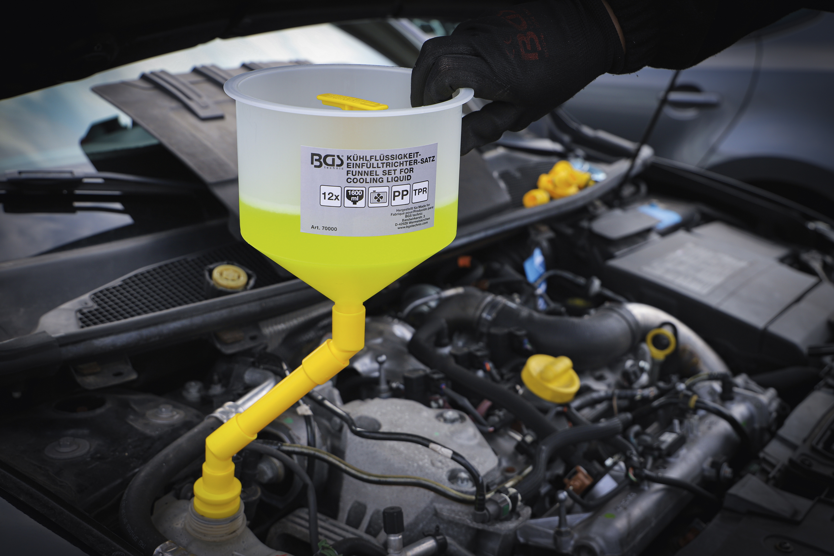 BGS Kühlflüssigkeit-Einfülltrichter-Satz | 12-tlg.