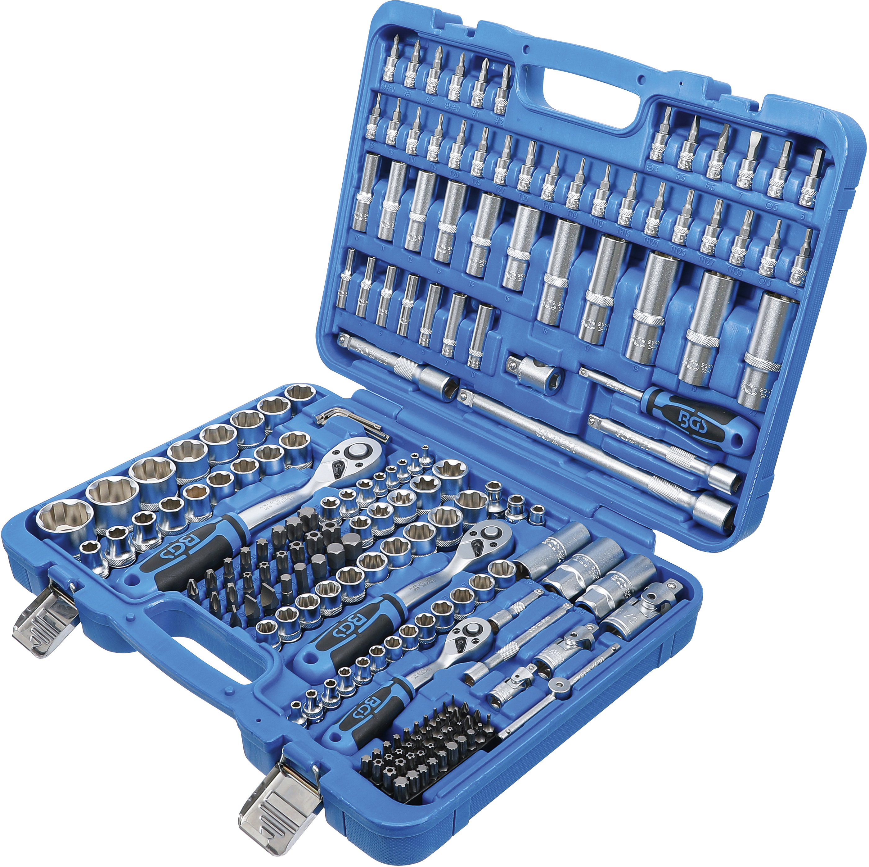 BGS Steckschlüssel-Satz Wellenprofil | Antrieb 6,3 mm (1/4") / 10 mm (3/8") / 12,5 mm (1/2") | 192-tlg. BGS Steckschlüssel-Satz Wellenprofil | Antrieb 6,3 mm (1/4") / 10 mm (3/8") / 12,5 mm (1/2") | 192-tlg.