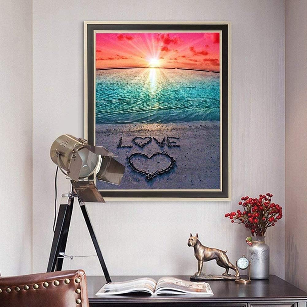 Opopark 4 Stück DIY 5D Diamant-Malerei, Stickerei-Kit für Erwachsene und Kinder, Wanddekoration