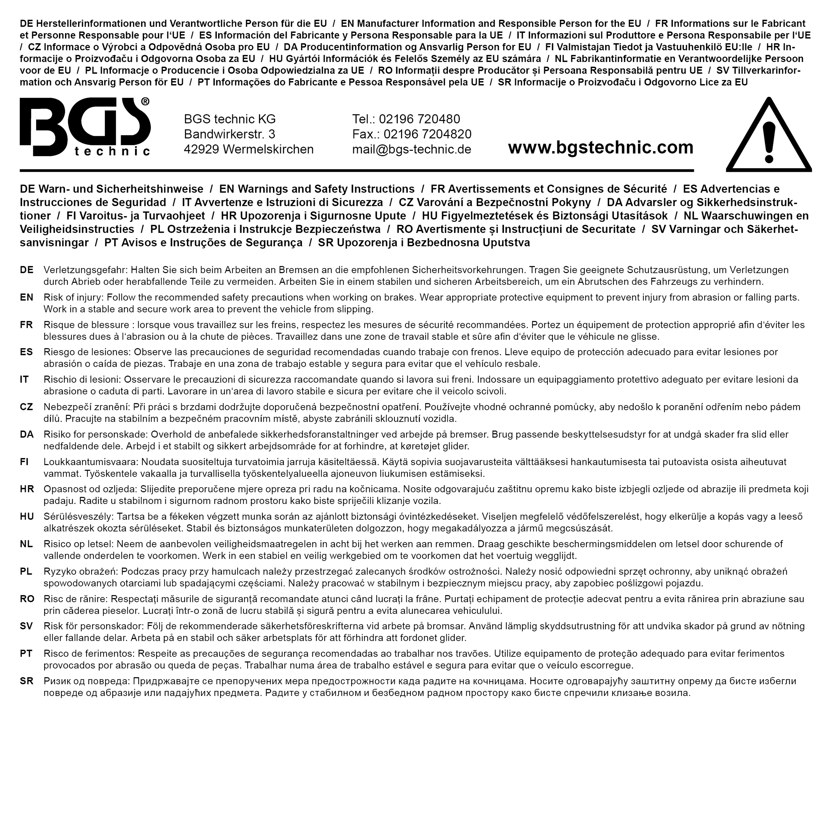 BGS Bremssattel-Einsatz | E-Profil (für Torx) | für MAN TGA | Antrieb Außensechskant 30 mm | SW E24