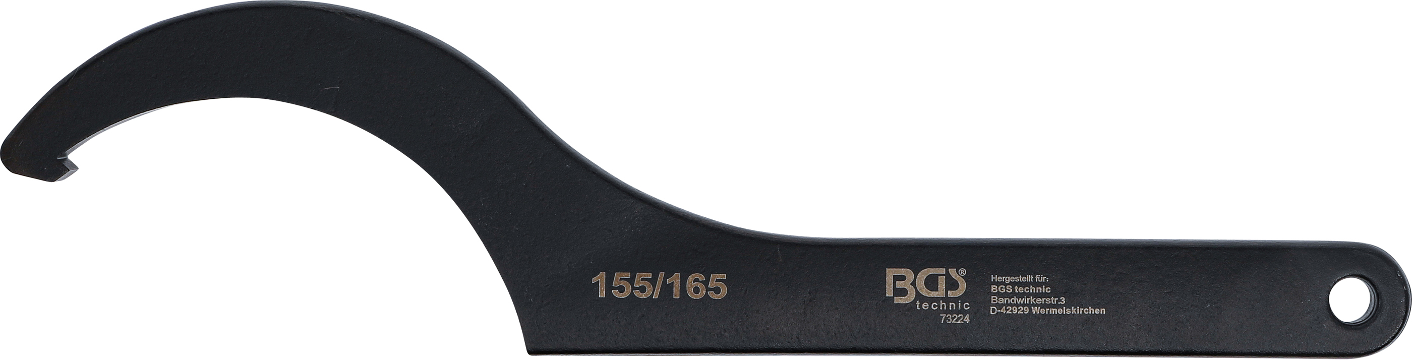 BGS Hakenschlüssel mit Nase | 155 - 165 mm BGS Hakenschlüssel mit Nase | 155 - 165 mm