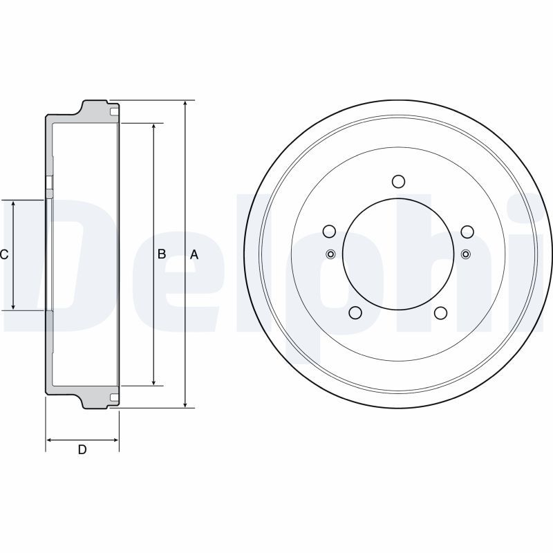 Bremstrommel “DELPHI R90 Homologated , 254 mm, 64 mm”