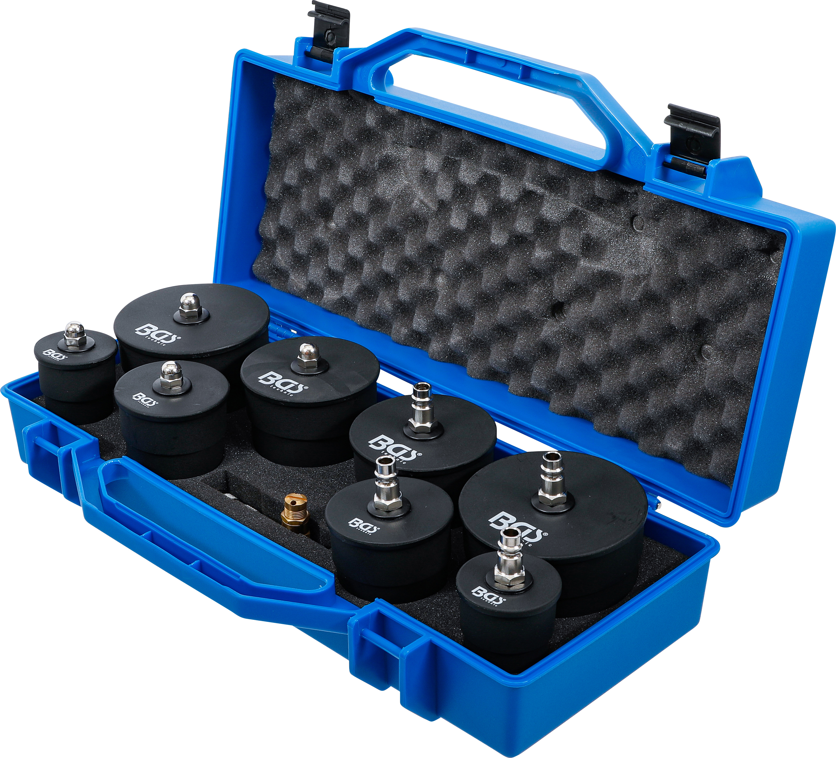BGS Turbolader-Ladeluft-System-Prüfkoffer-Satz | 9-tlg.