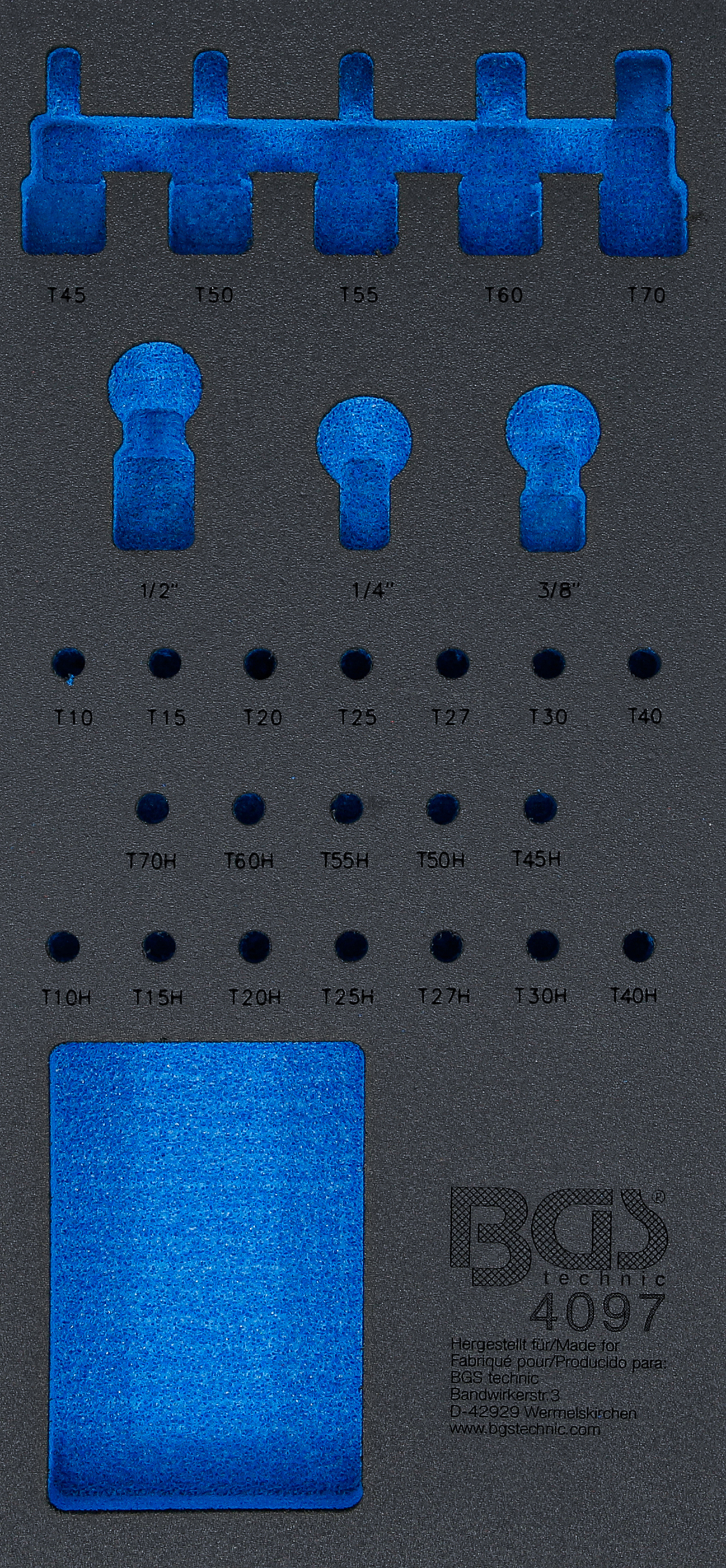 BGS Werkstattwageneinlage 1/3 | leer | für Art. 4097