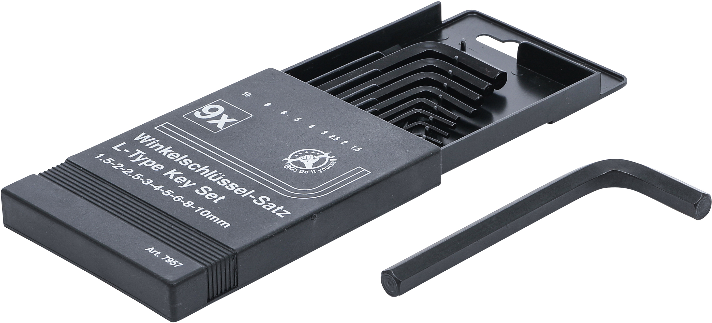 BGS Winkelschlüssel-Satz | Innensechskant 1,5 - 10 mm | 9-tlg.