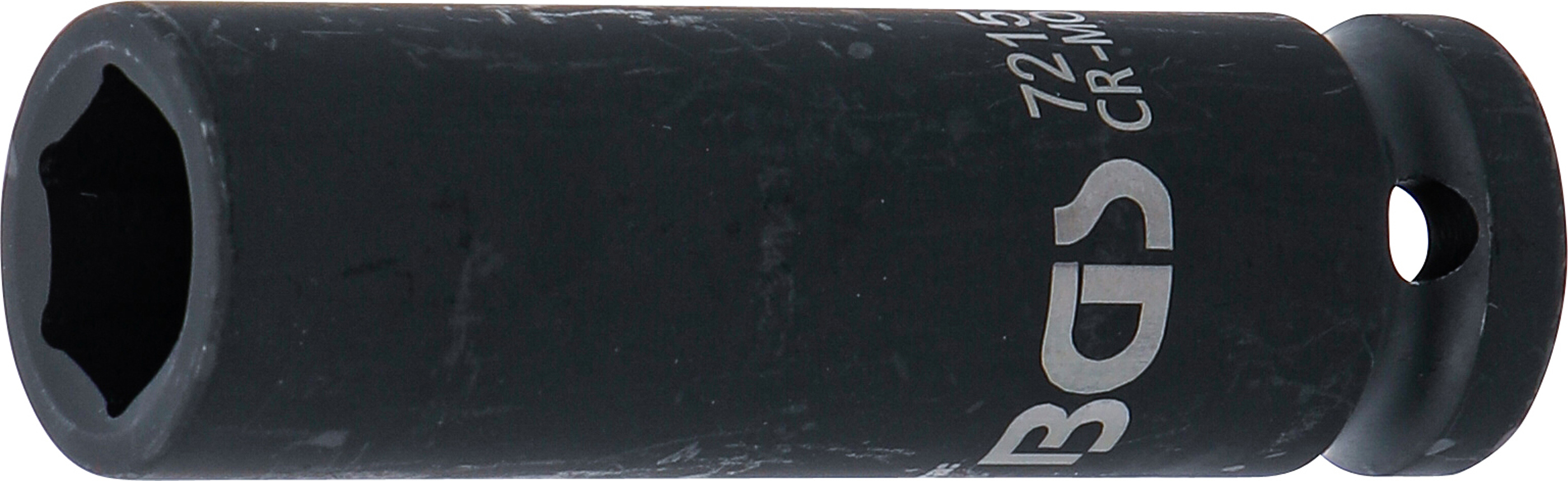 BGS Kraft-Steckschlüssel-Einsatz Sechskant, tief | Antrieb Innenvierkant 12,5 mm (1/2") | SW 15 mm