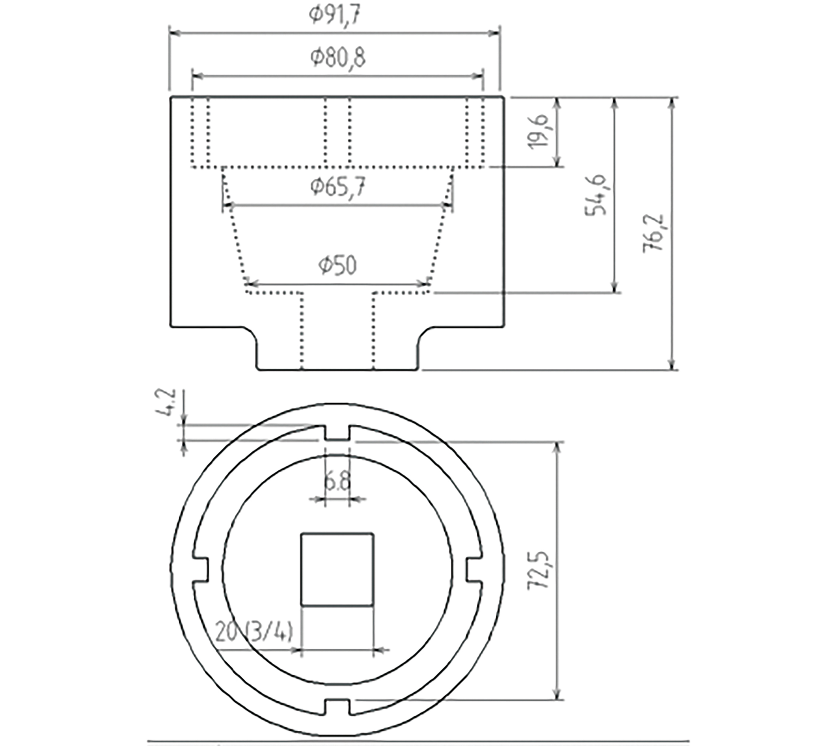 BGS Zapfenschlüssel für Getriebeflansch | für Scania | 72/80 mm