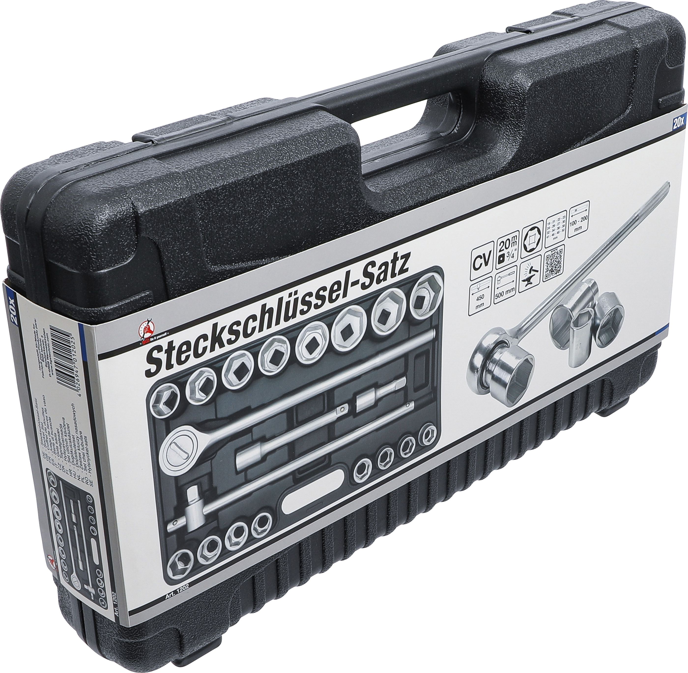 BGS Steckschlüssel-Satz | Antrieb 20 mm (3/4") | SW 19 - 50 mm | 20-tlg.