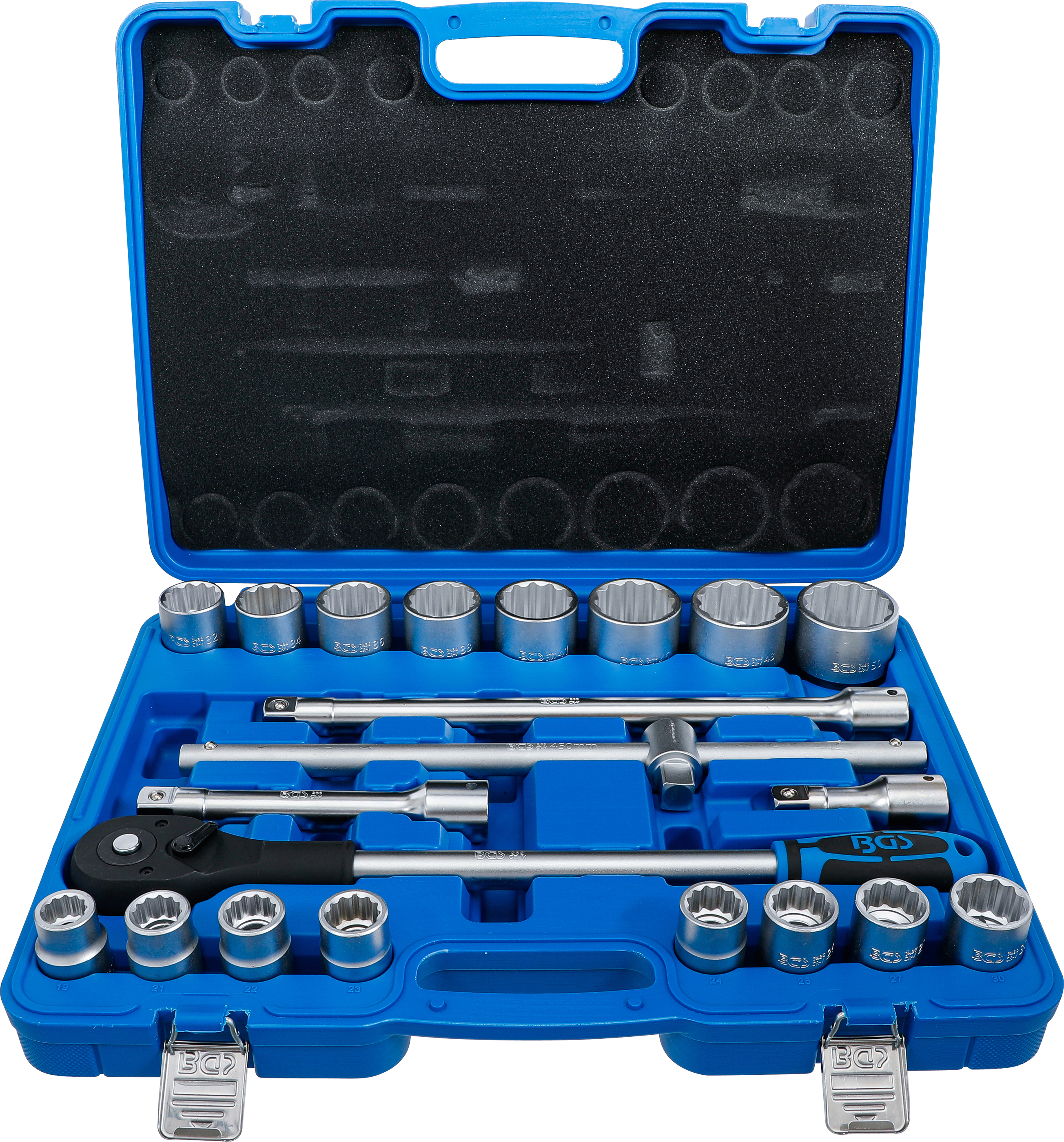 BGS Steckschlüssel-Satz Zwölfkant | Antrieb 20 mm (3/4") | 21-tlg.
