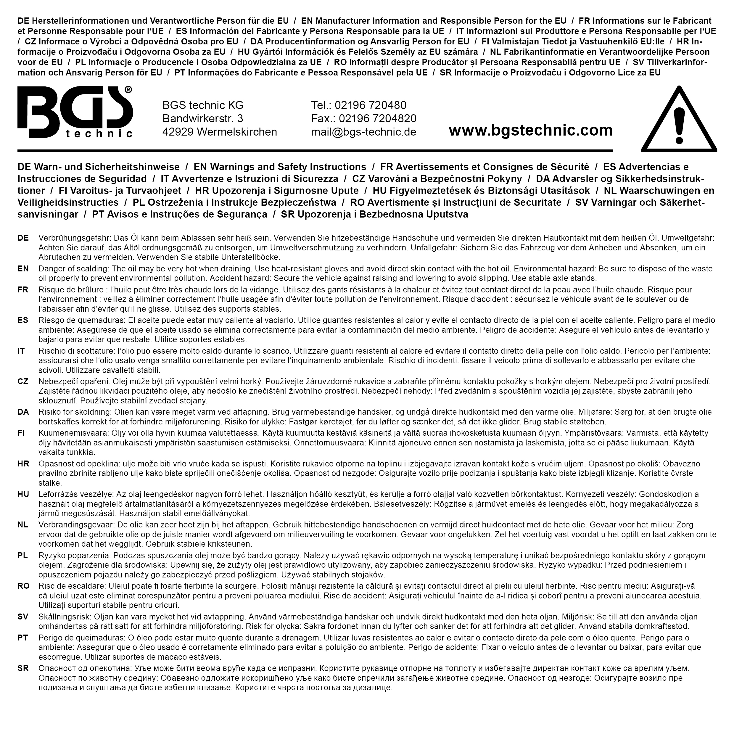 BGS Ölablassschrauben-Spezialprofil-Schlüssel | für VAG